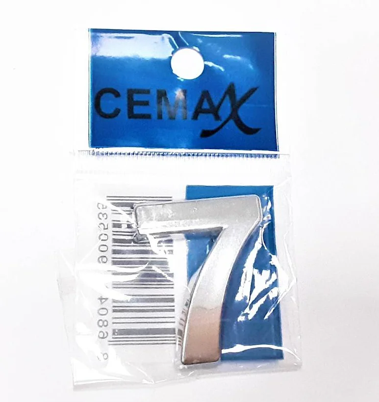 4 Cm Plastik Krom Kaplama Kapı Numarası - 7 4 Cm Plastik Krom Kaplama Kapı Numarası - 7