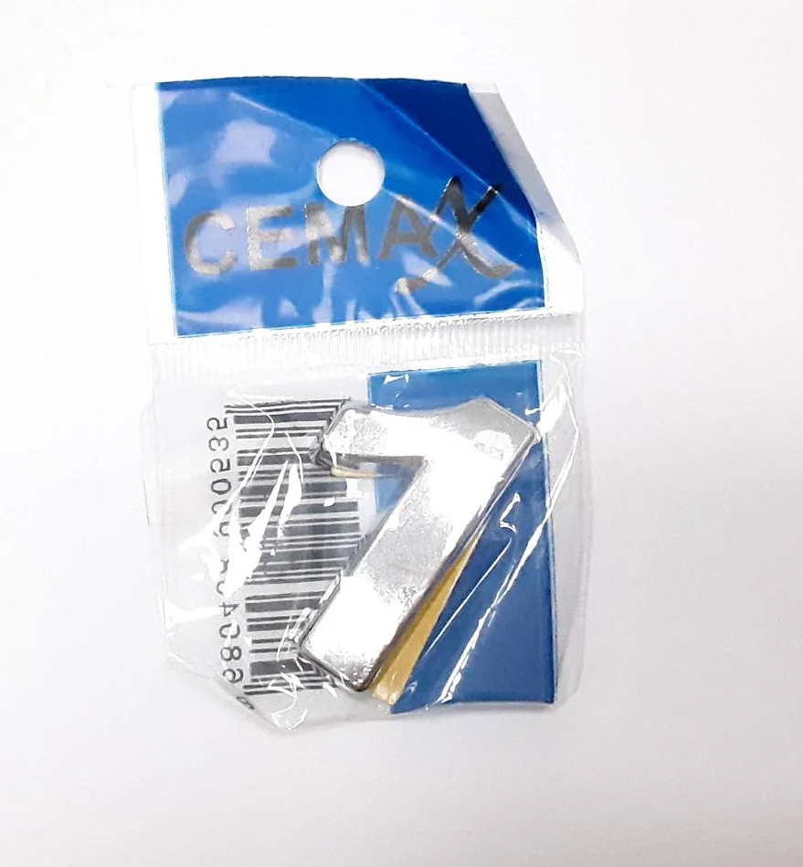 4 Cm Plastik Krom Kaplama Kapı Numarası -1 4 Cm Plastik Krom Kaplama Kapı Numarası -1