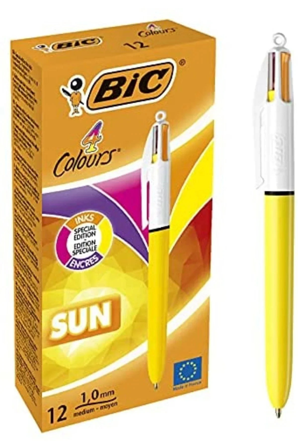 4 Colour Sun 4 Renkli Tükenmez Kalem - Pastel Renkler - Görsel 3