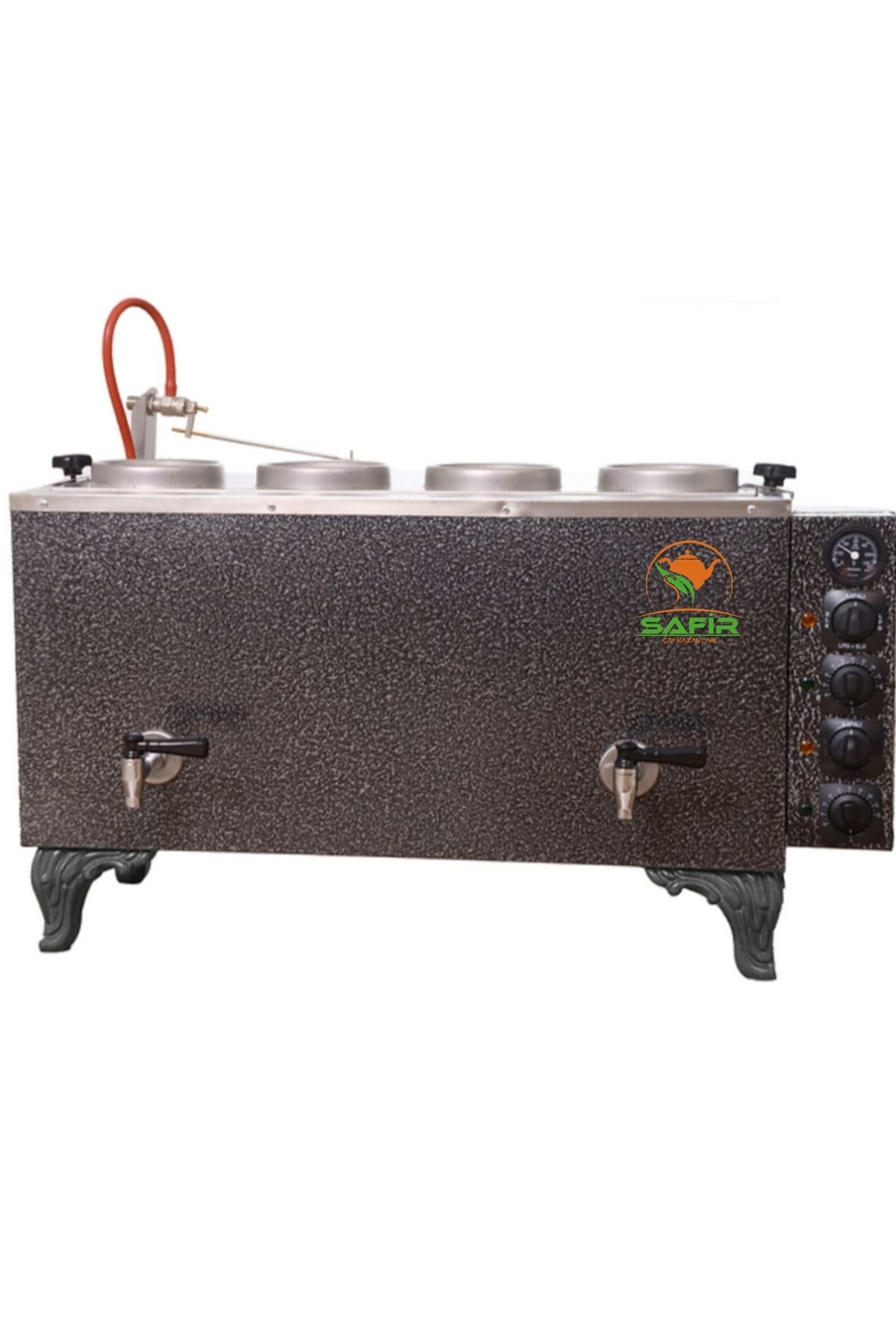 Safir 4 Demlikli Elektrikli Ofis Tipi Gri Elektrostatik Boyali Çay Maki