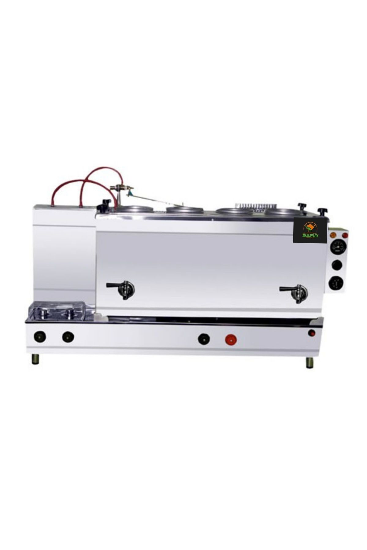 4 Demlikli Inoks Çay Kazanı Tam Otomatik Doğalgazlı Ce Ve Gazmer 