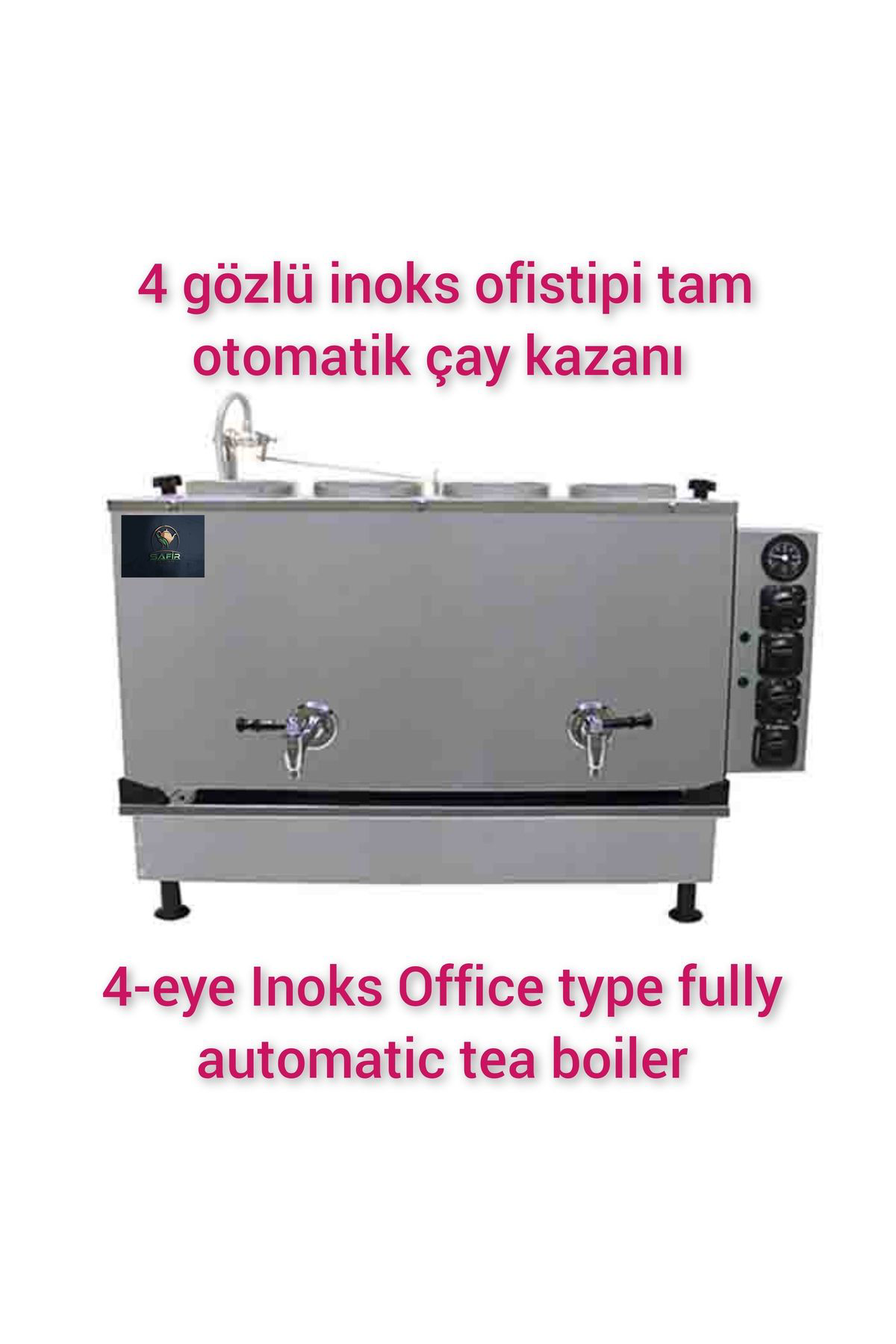 4 demlikli İnoks Çay Ocağı Ofistipi Elektrikli Çay Makinesi İnoks