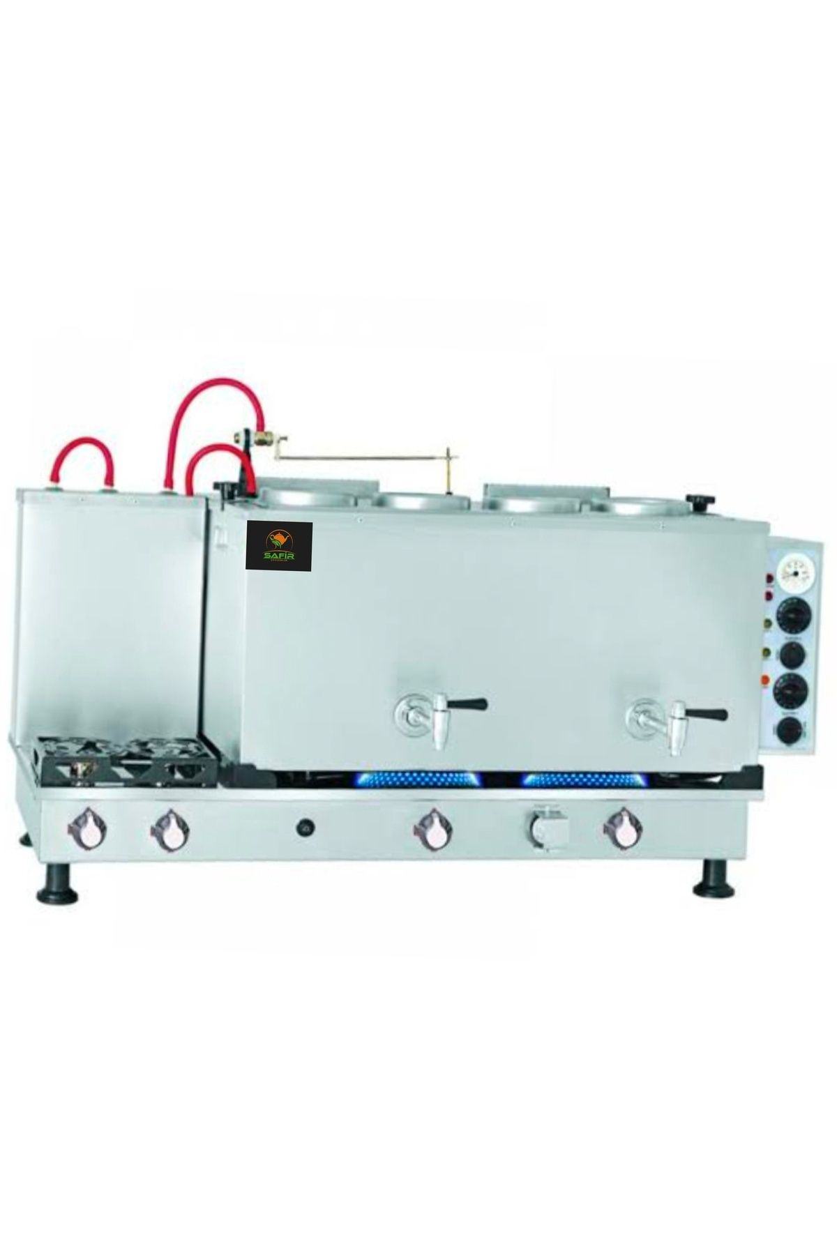 4 Demlikli Inoks Çay Kazanı Tam Otomatik Doğalgazlı Ce Ve Gazmer 