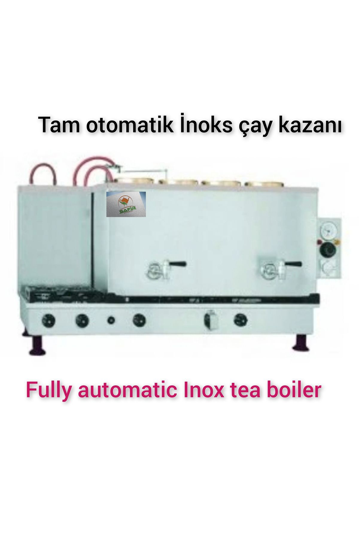 4 demlikli inoks çay kazanı tam otomatik elektrikli ve tüplü çay 
