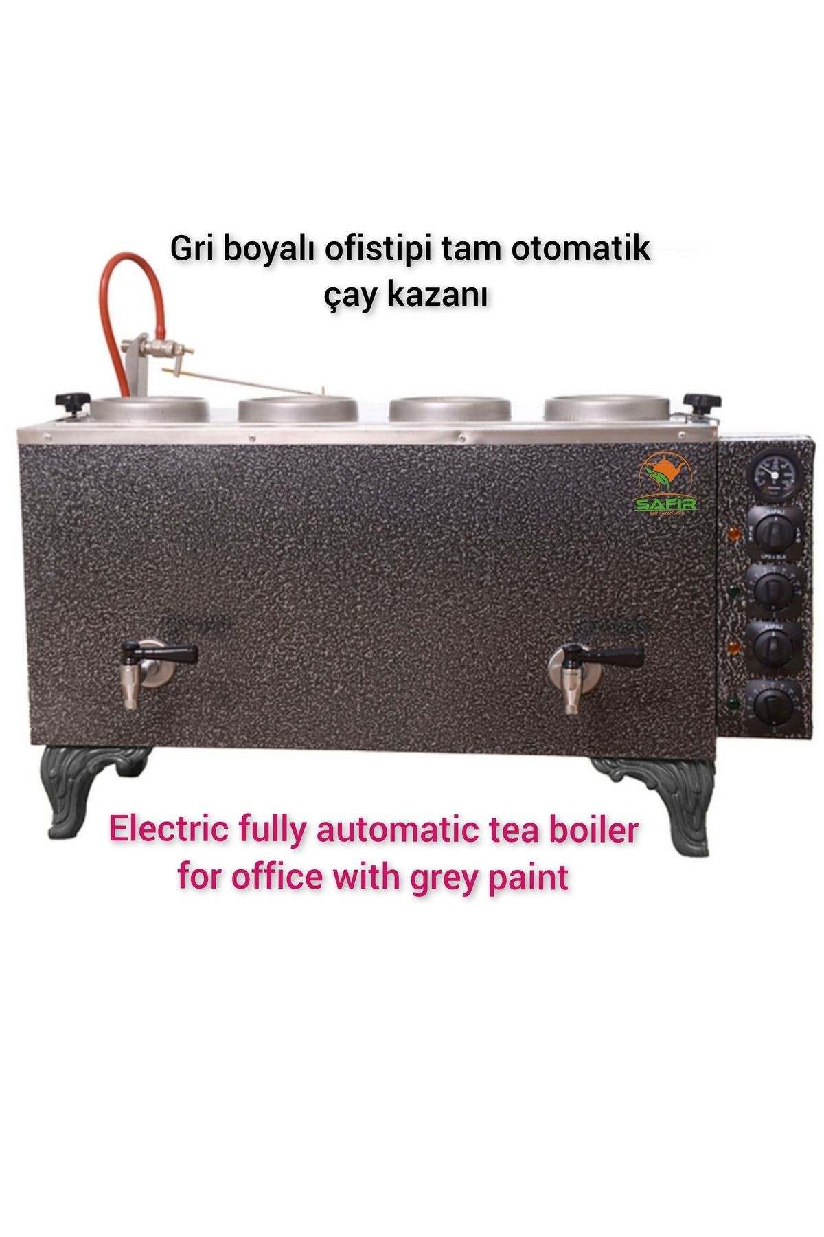 4 Demlikli Ofistipi Elektrikli Tam Otomatik Çay Makinesi Gri Çay 
