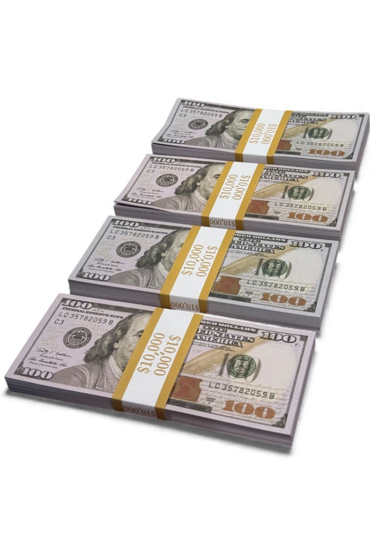 4 Deste 100 Dolar Düğün Atma Parası – 100$ Görünümlü Oyun Parası 