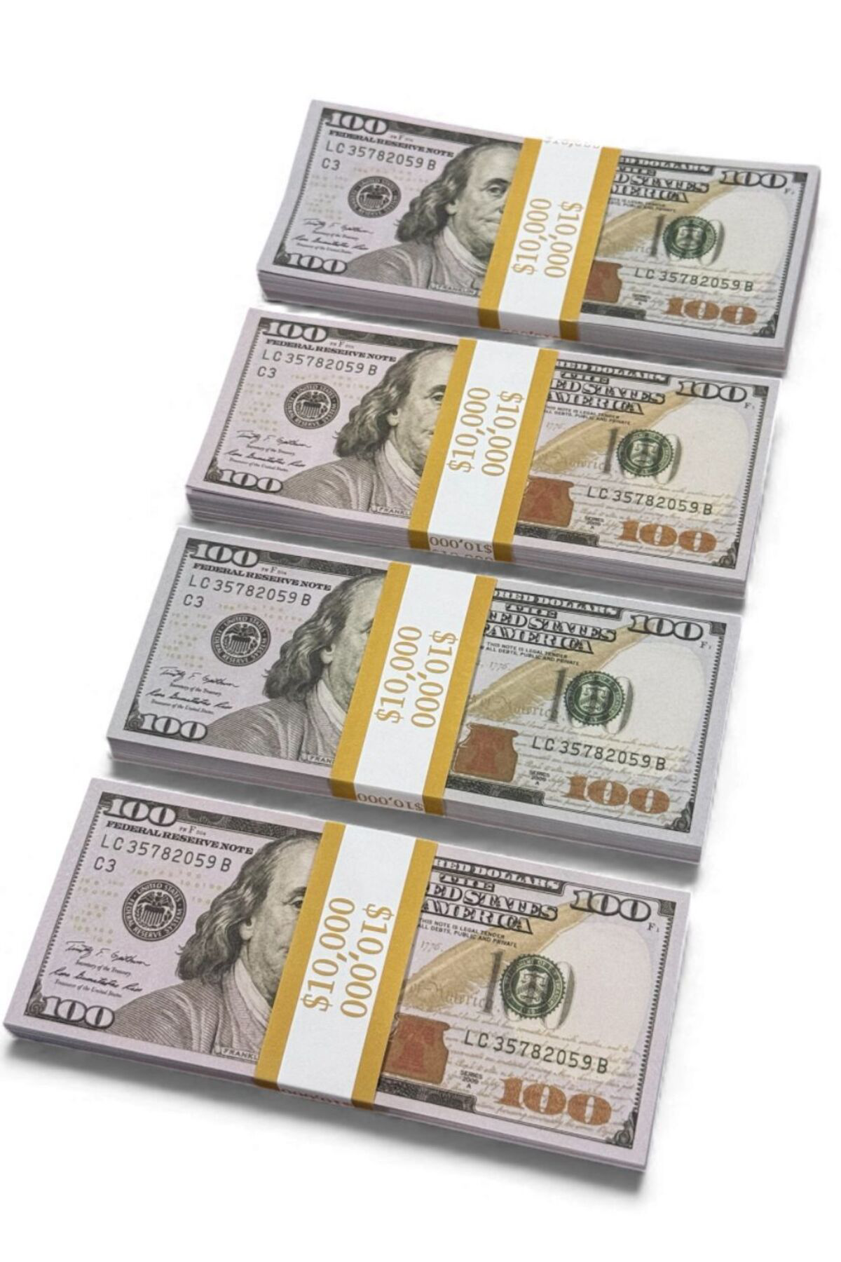 4 Deste 100 Dolar Düğün Atma Parası – 100$ Görünümlü Oyun Parası 