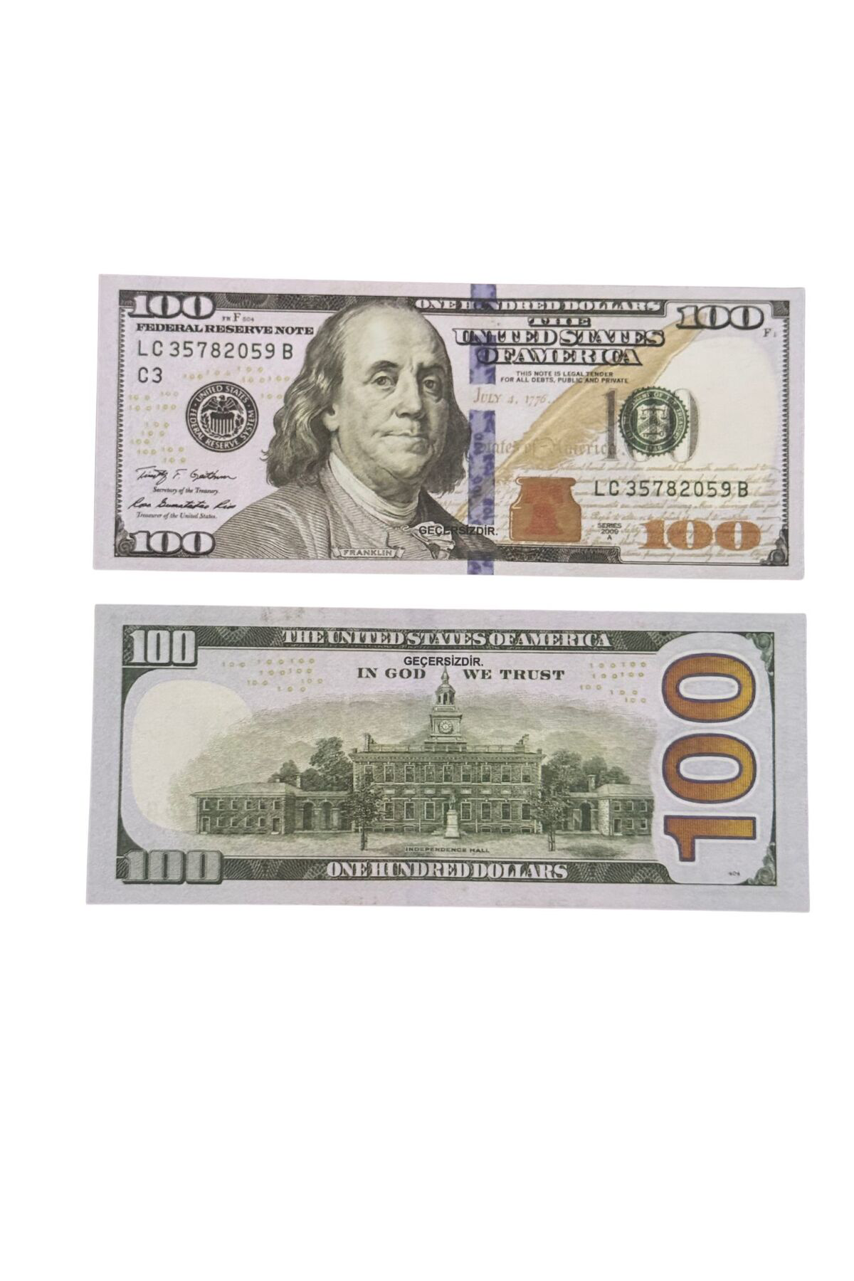 4 Deste 100 Dolar Düğün Atma Parası – 100$ Görünümlü Oyun Parası 