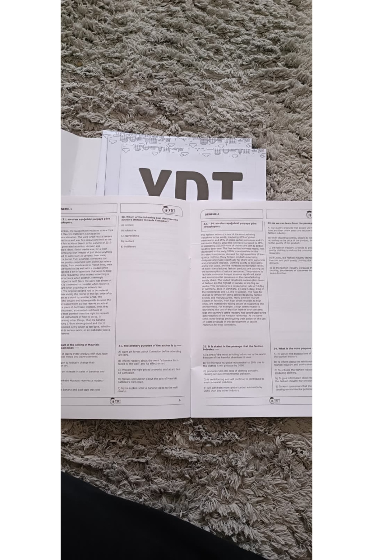 4 FASİKÜL YDT DENEME