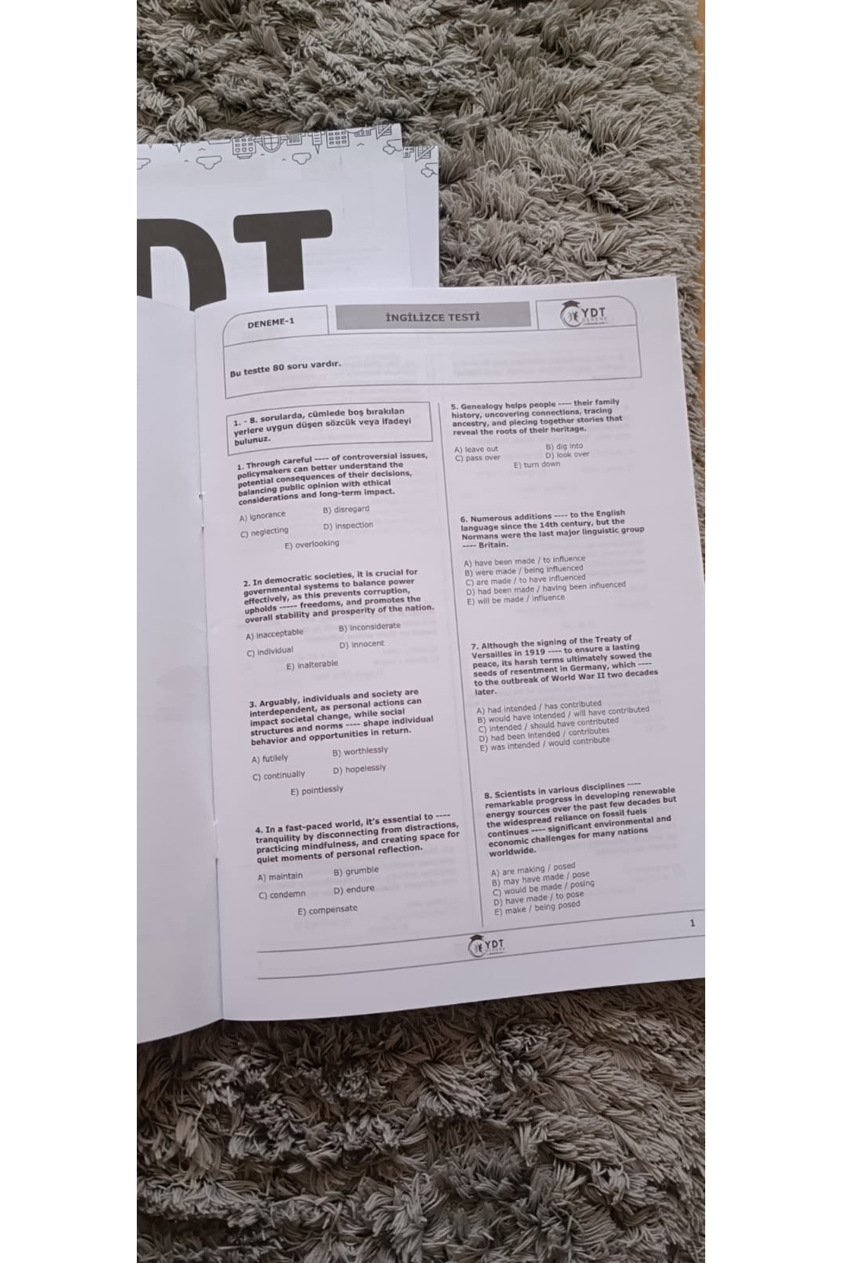 4 FASİKÜL YDT DENEME