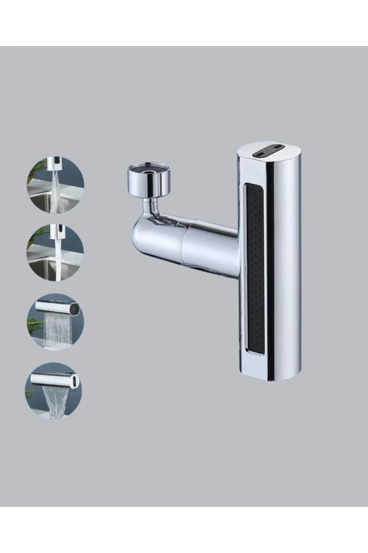 4 Fonksiyonlu Musluk Başlığı 360 Derece Dönebilen ve Su Tasarrufl