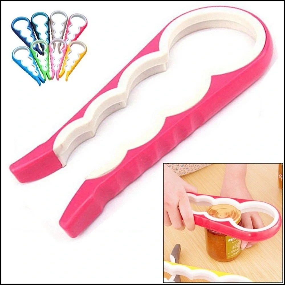 4 Fonksiyonlu Plastik -silikon Şişe Kavanoz Kapağı Açma Aparatı 4 Fonksiyonlu Plastik -silikon Şişe Kavanoz Kapağı Açma Aparatı