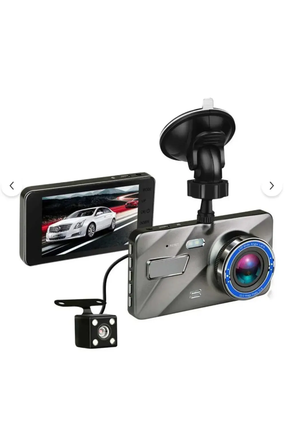 4” Geniş Ekranlı Araç Kamerası – 1080P Çift Kamera, Park Yardım,