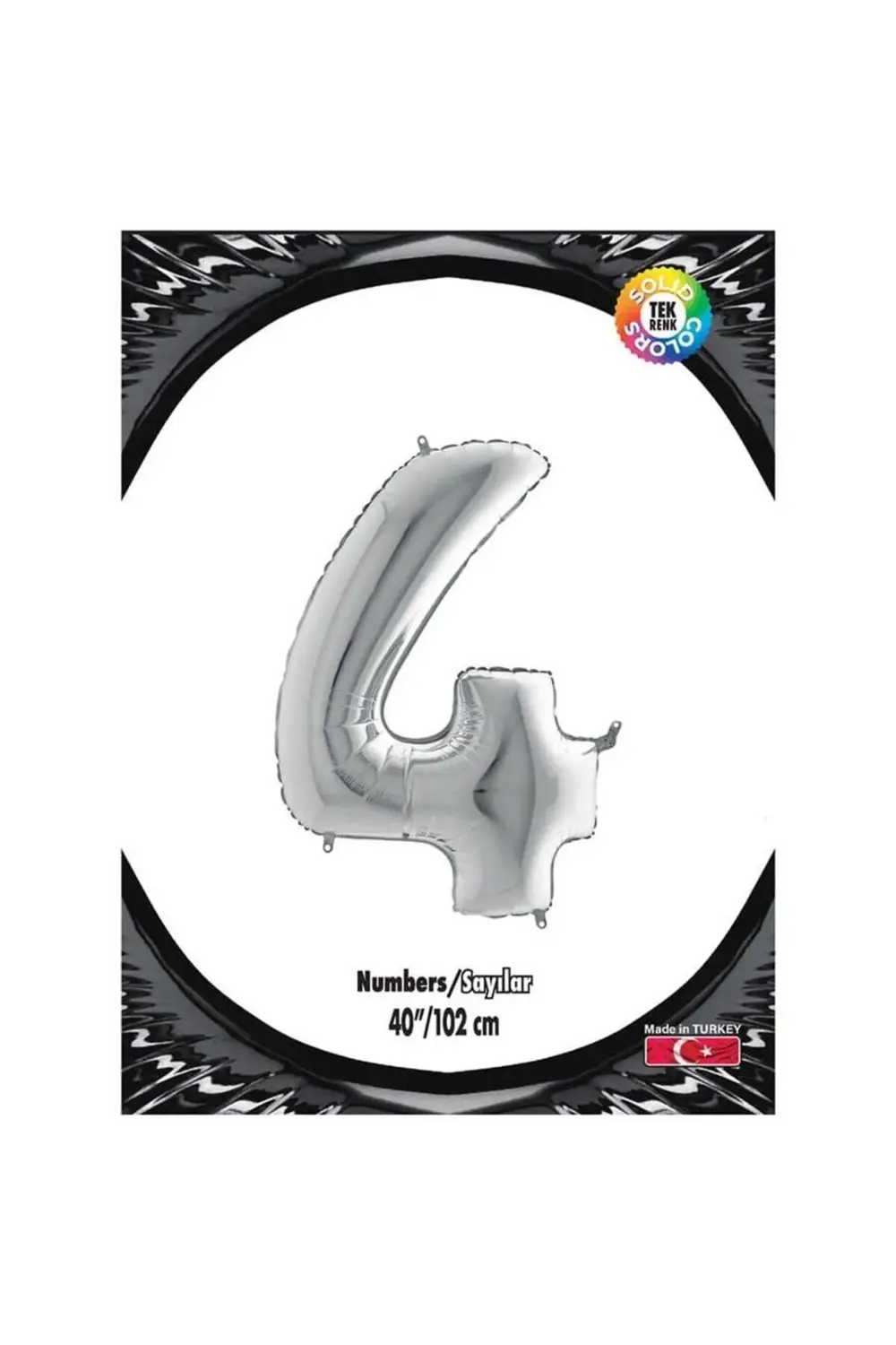 4 Gümüş 40 Inch Folyo Balon Kika 089