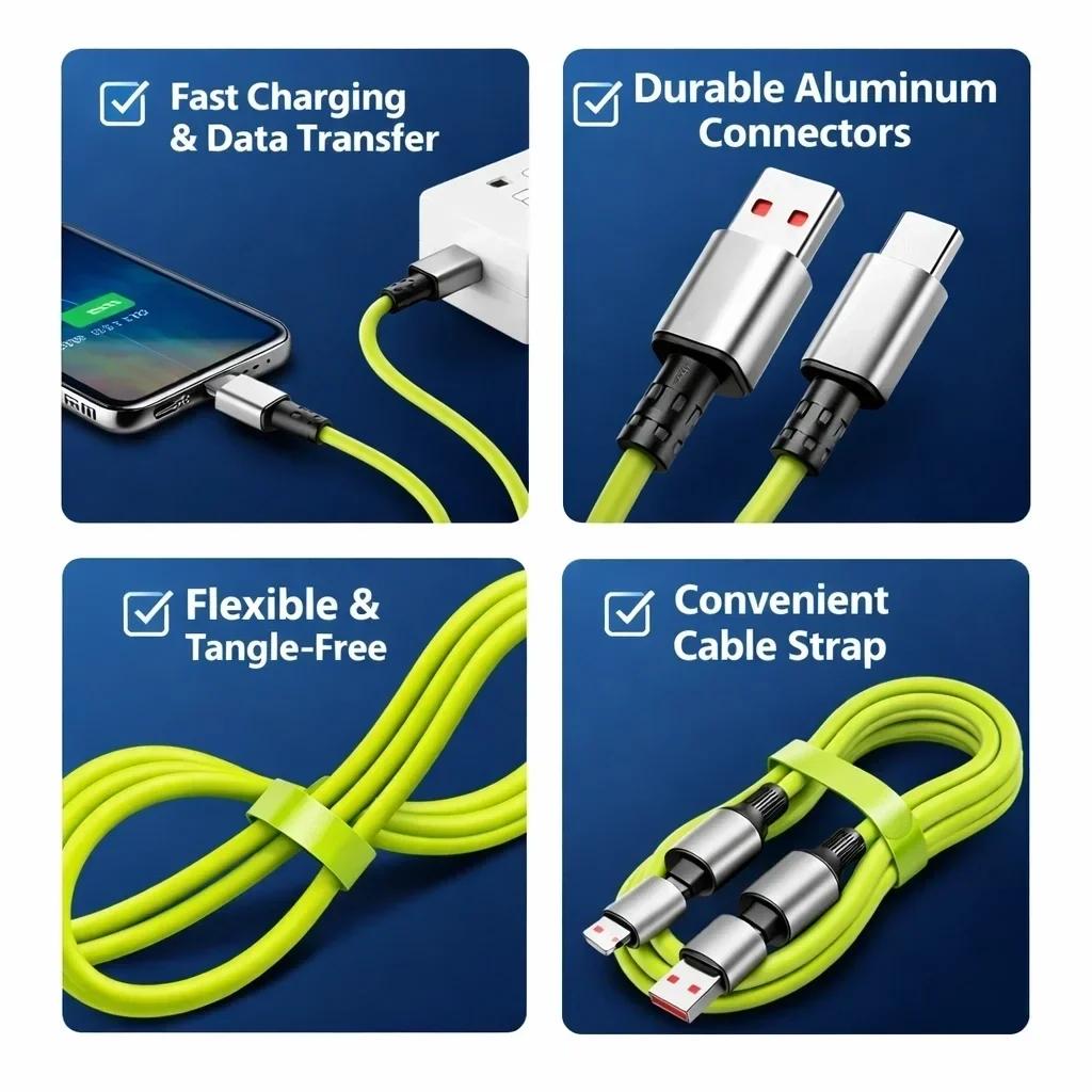 4-in-1 240w Pd Hızlı Şarj Kablosu – Type-c Lightning Destekli Pl-8632 Bx40 Fiyatı, Yorumları ve Özellikleri