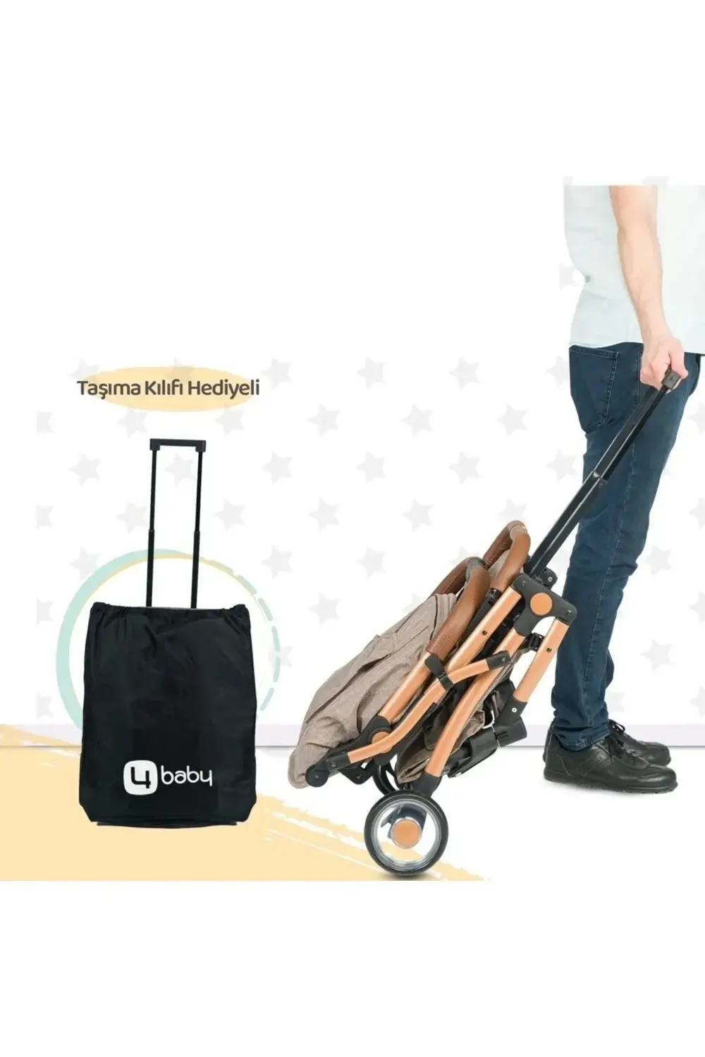 4 Kabin Boy Bebek Arabası