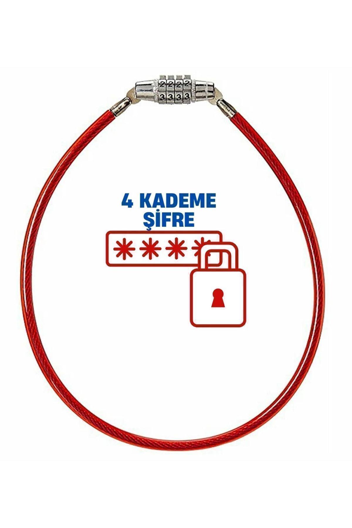 4 Kademe Şifreli 50 Cm Bisiklet Kilidi 427626