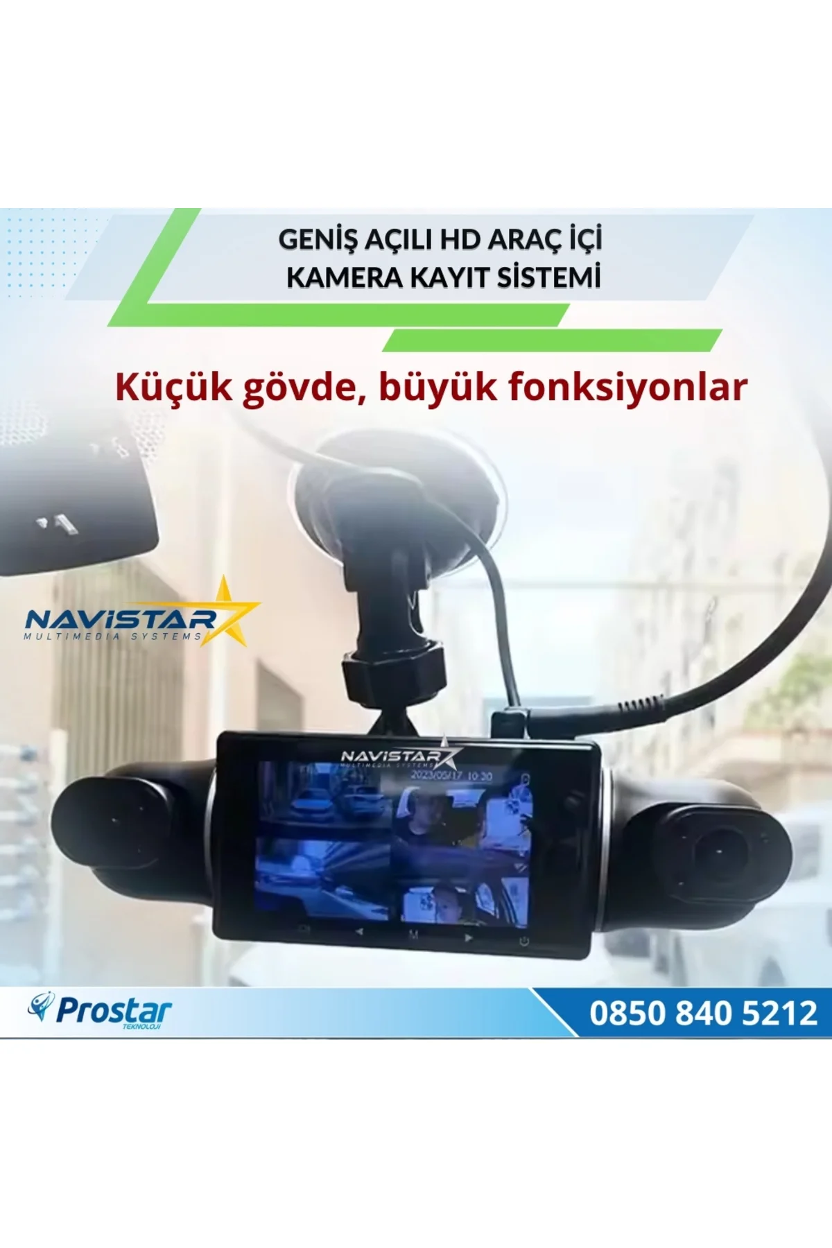 4 Kameralı 1080P WIFI, GPS Geniş Açılı Dashcam Araç içi Kamera Ka