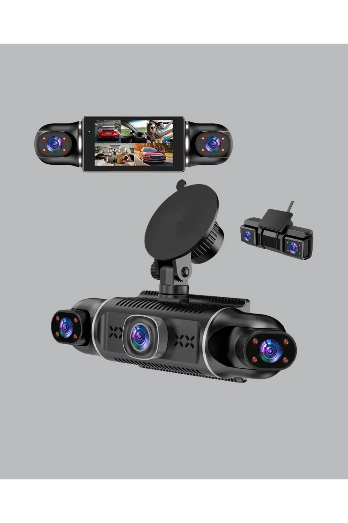 4 Kameralı Araç İçi Kamera 1080P GPS Takip WiFi Gece Görüşlü