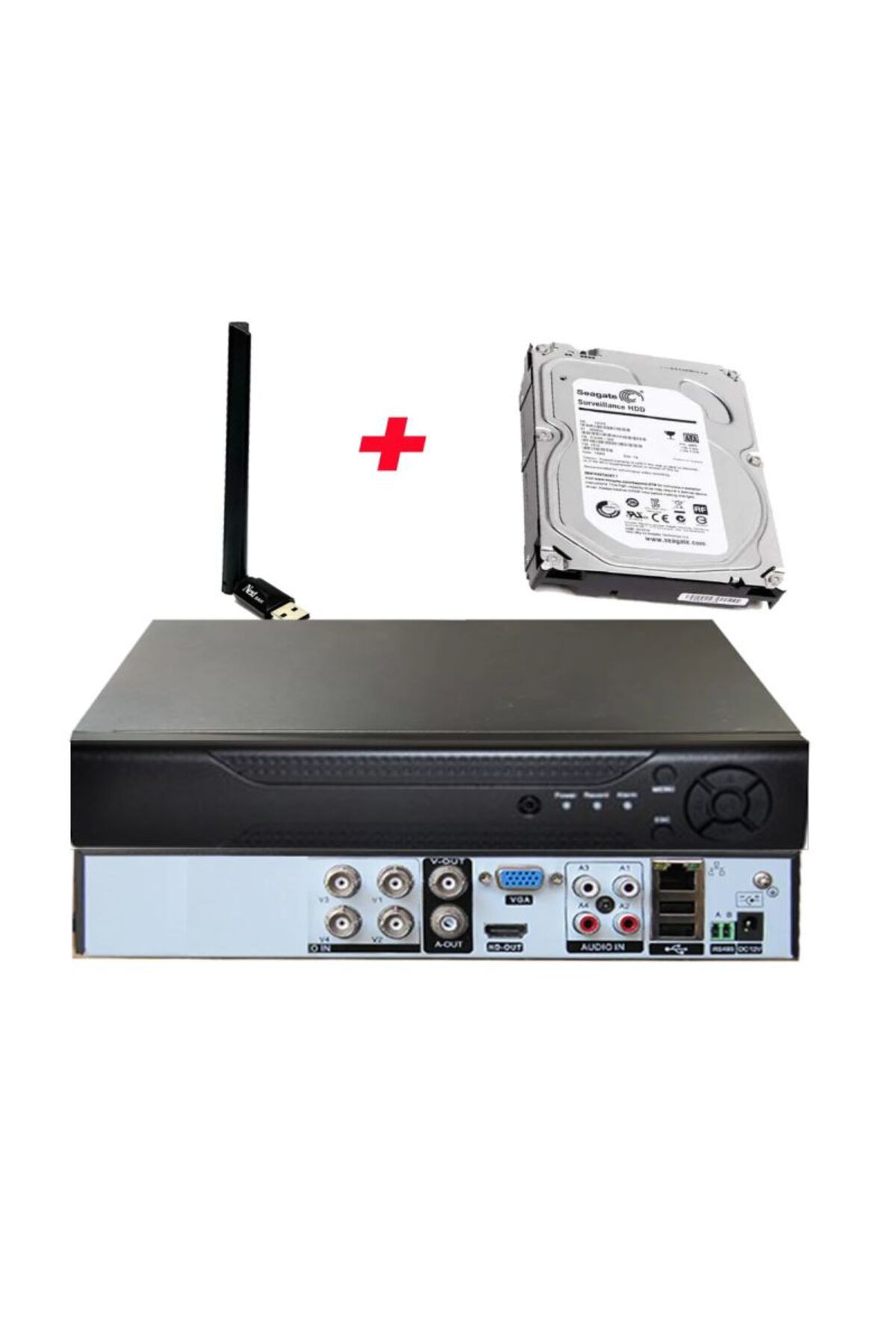 4 Kanal Wi-Fi ve 500 GB HDD'li 5 Mp H265+ Hıbrıt Araç, Insan ve Y