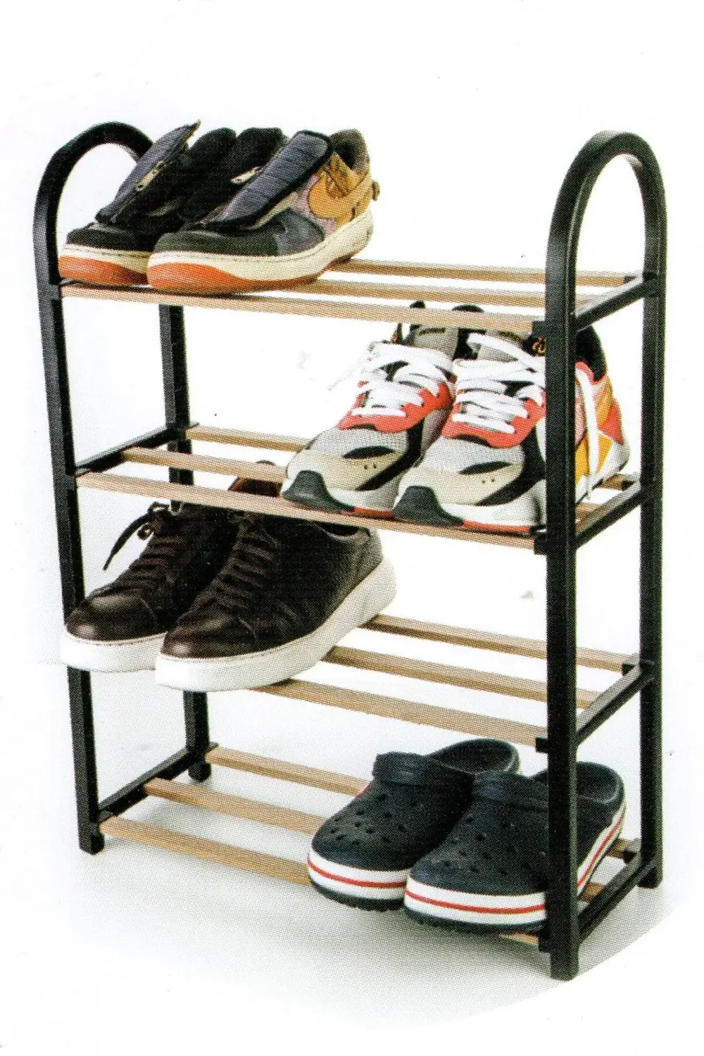 4 Katlı Ahşap Ayakkabılık