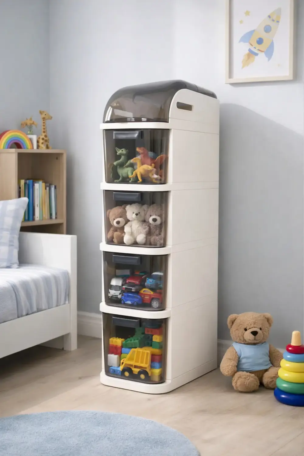 4 Katlı Dar Alan Çok Amaçlı Organizer Dolap – Mutfak Banyo Çocuk