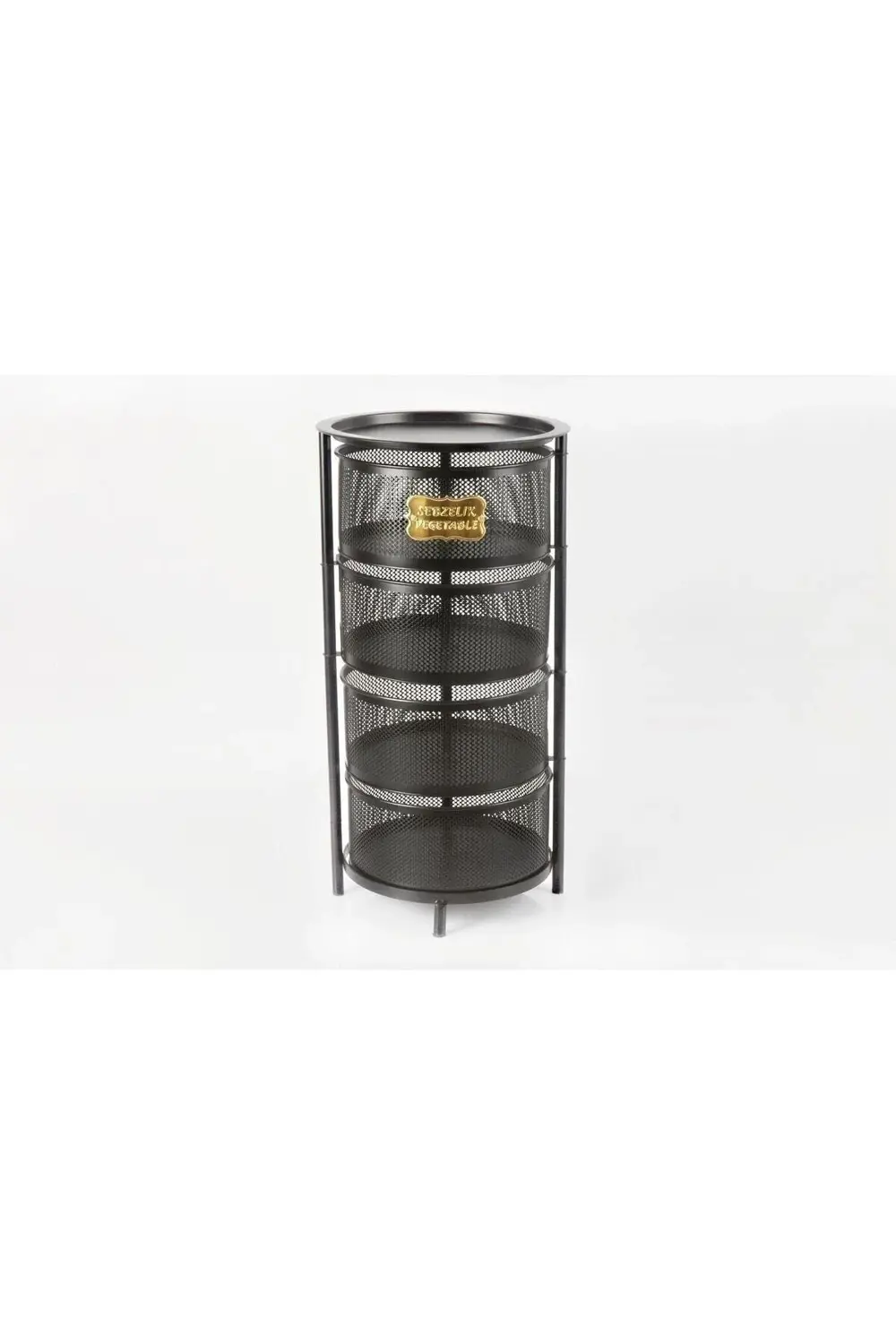 4 Katlı Metal Açılır Kapanır Paslanmaz Sebzelik