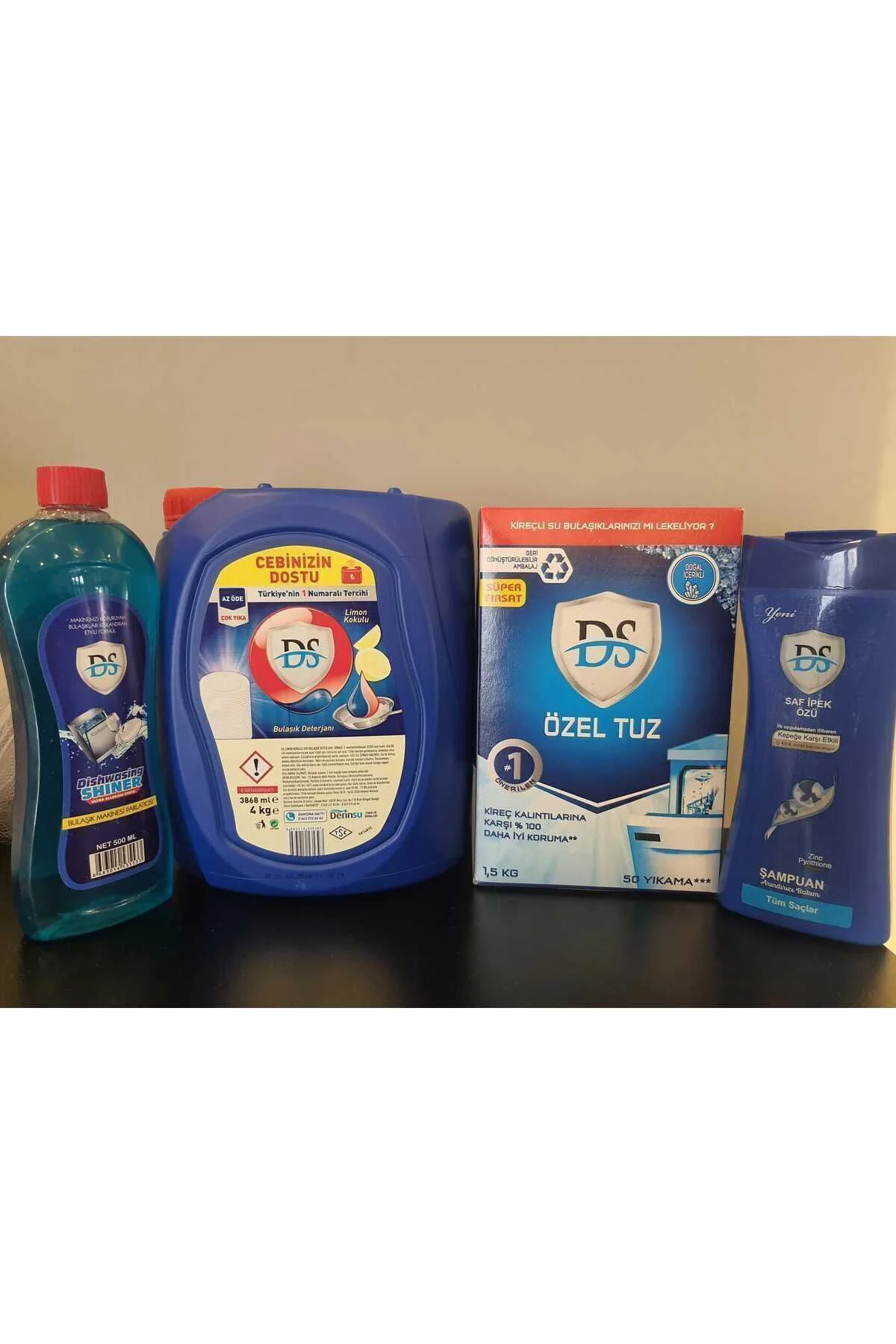 4 kg BULAŞIK DETERJANI+1.5 kg ÖZEL TUZ+500 ml PARLATICI+480 ml ŞA 4 kg BULAŞIK DETERJANI+1.5 kg ÖZEL TUZ+500 ml PARLATICI+480 ml ŞA
