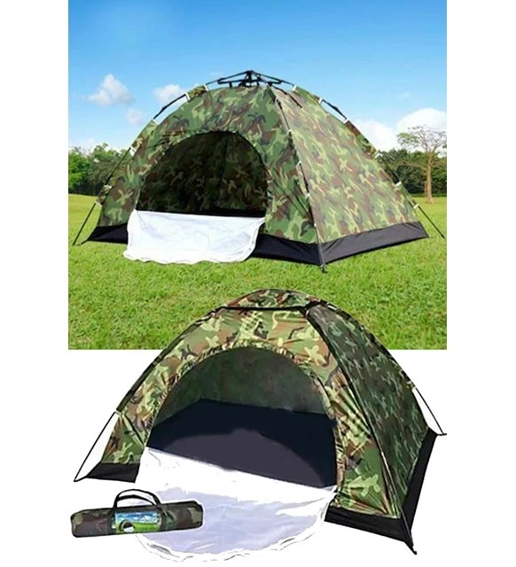 Just Cheap Store 4 Kişilik Kamuflaj Desenli Kolay Kurulumlu Kamp Çadırı