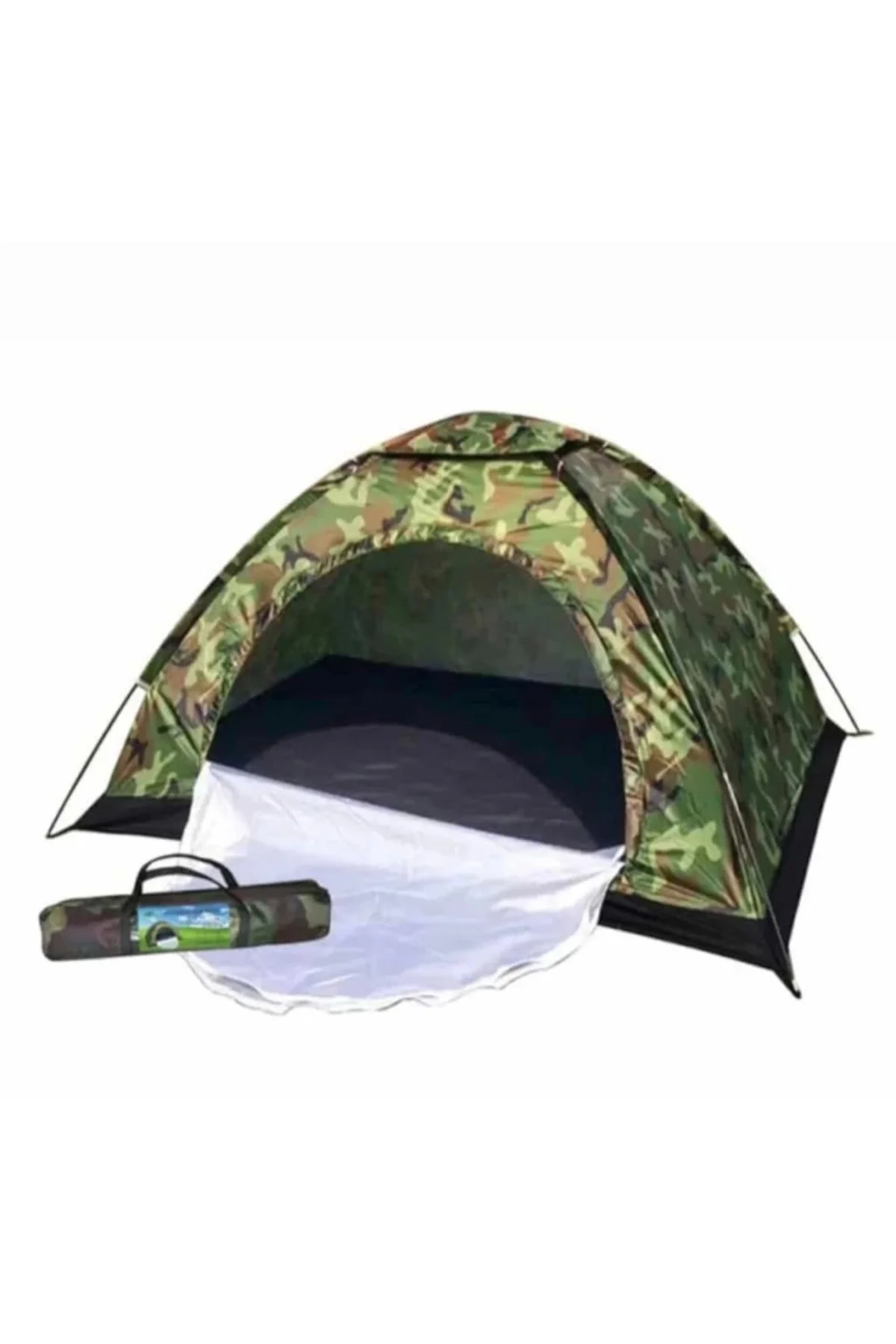 4 Kişilik Kamuflaj Desenli Kolay Kurulumlu Kamp Çadırı - Lisinya