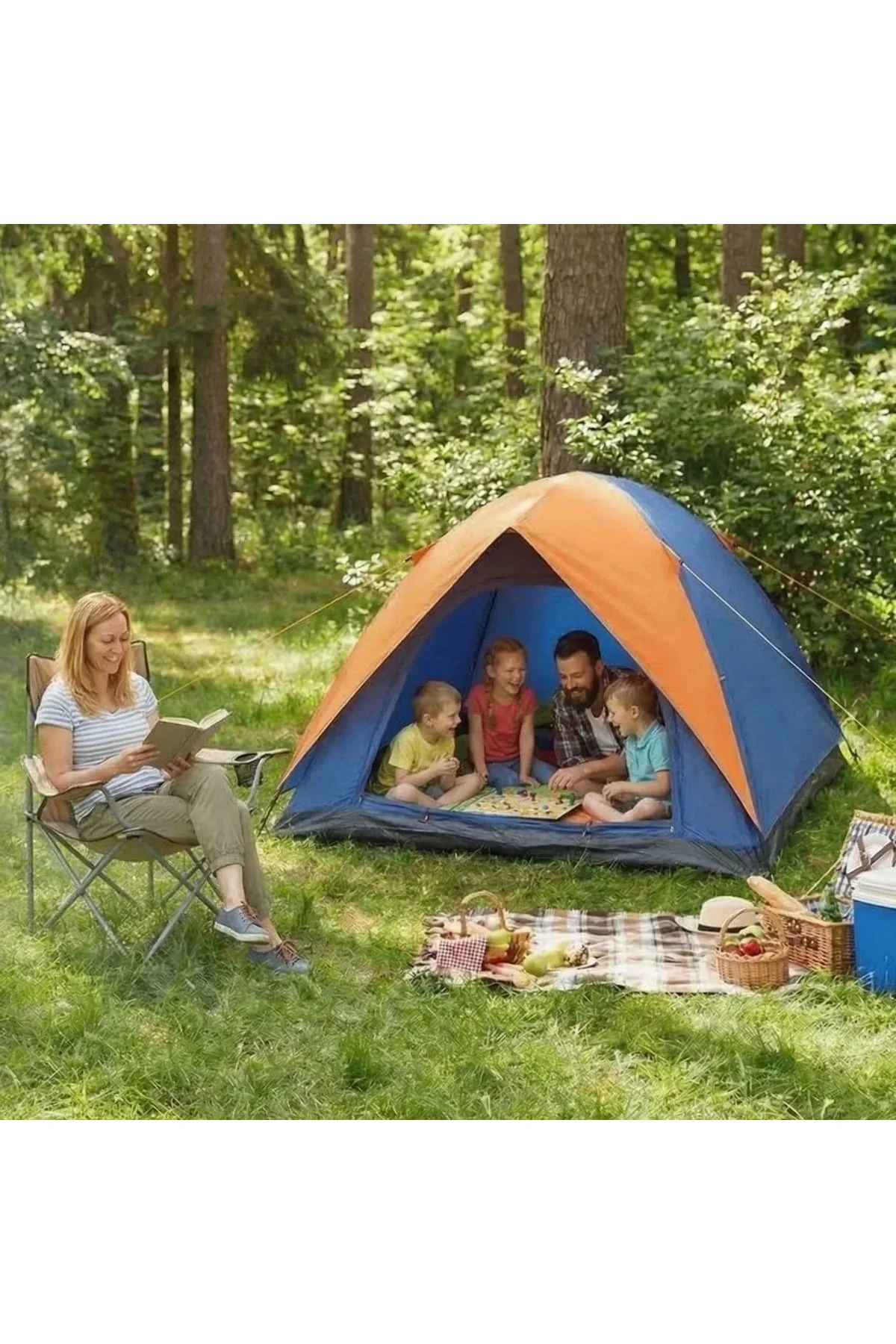 4 Kişilik Manuel Kurulum Gölgelikli Kamp Çadırı – Aile, Doğa, Piknik ve Outdoor 200x200x135 cm 4 Kişilik Manuel Kurulum Gölgelikli Kamp Çadırı – Aile, Doğa, Piknik ve Outdoor 200x200x135 cm
