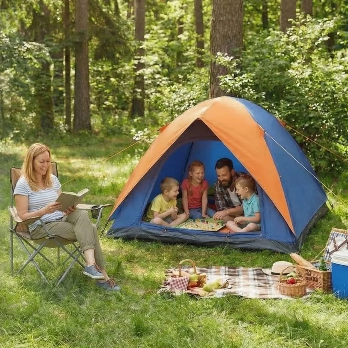 4 Kişilik Manuel Kurulum Gölgelikli Kamp Çadırı – Aile, Doğa, Piknik Ve Outdoor 200x200x135 Cm Bx40 Fiyatı, Yorumları ve Özellikleri