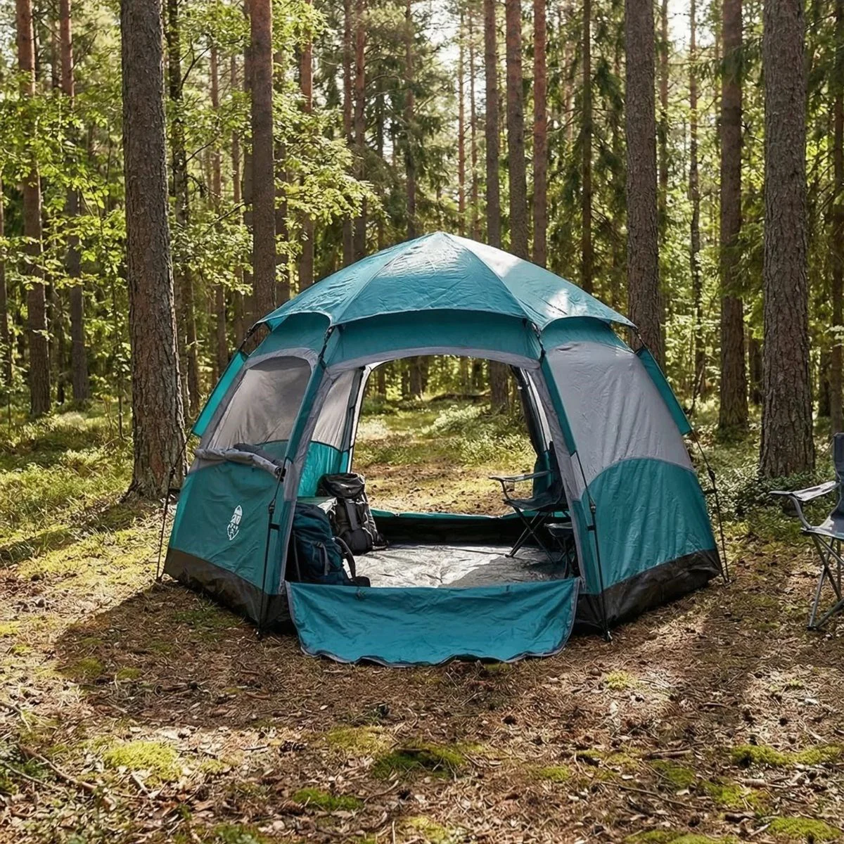 4 Kişilik Otomatik Kamp Çadırı – Altıgen Tasarım, Çift Kapılı, Suya Dayanıklı, Hızlı Kurulumlu Geniş Aile Outdoor Çadırı 240x240x160 cm 4 Kişilik Otomatik Kamp Çadırı – Altıgen Tasarım, Çift Kapılı, Suya Dayanıklı, Hızlı Kurulumlu Geniş Aile Outdoor Çadırı 240x240x160 cm