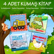 4 Kitap Tox İngilizce İş Makinaları, Çiftlik, Orman ve Kutup Hayv 4 Kitap Tox İngilizce İş Makinaları, Çiftlik, Orman ve Kutup Hayv