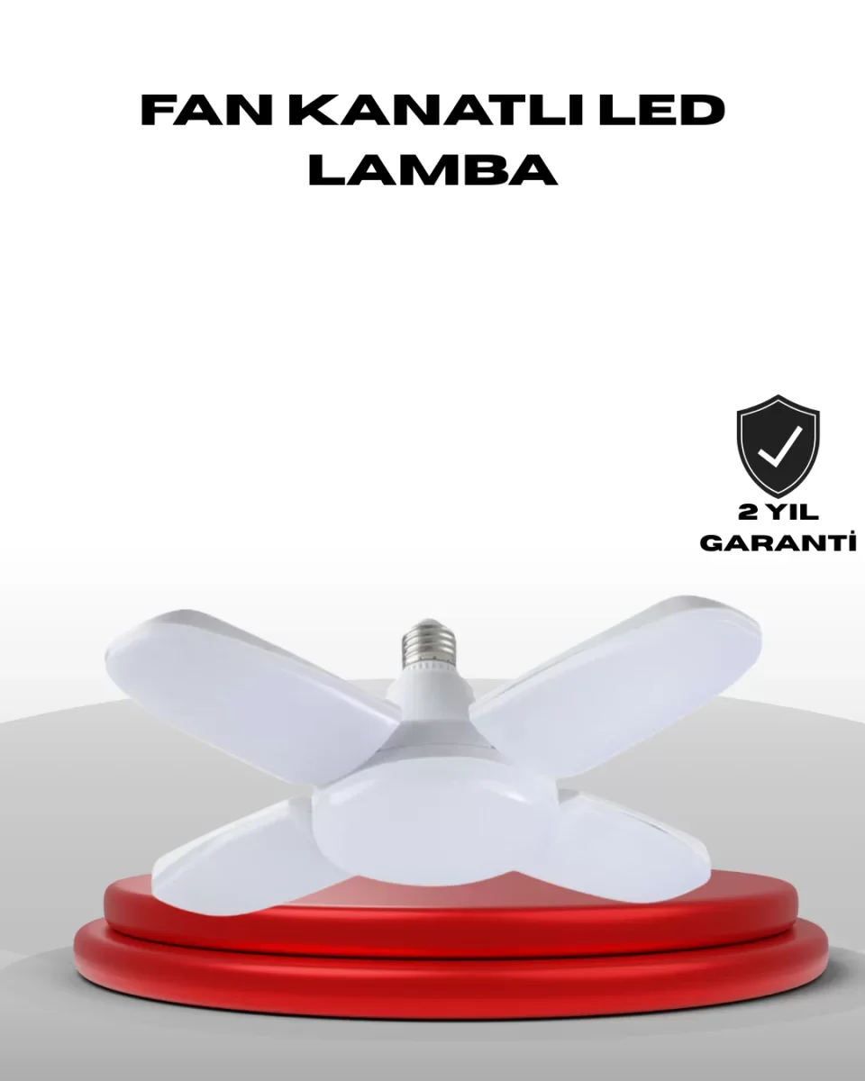 4 Kollu Katlanır Pervane LED Ampül 60 Watt Yüksek Aydınlatma ve Enerji Tasarrufu - Lisinya 4 Kollu Katlanır Pervane LED Ampül 60 Watt Yüksek Aydınlatma ve Enerji Tasarrufu - Lisinya