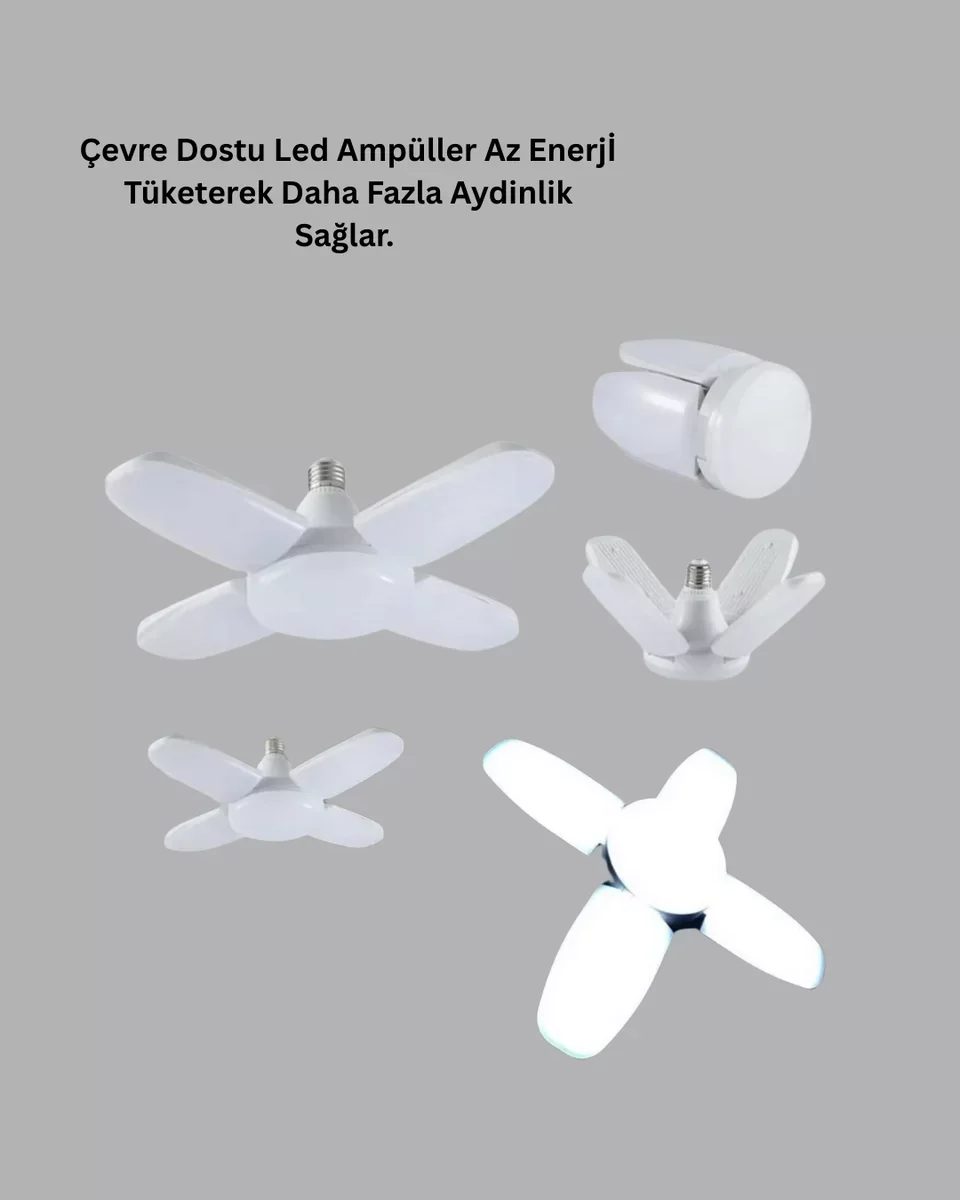 4 Kollu LED Ampül 60 Watt Beyaz Işık - Enerji Tasarruflu ve Geniş Alan Aydınlatması Fiyatı, Yorumları ve Özellikleri