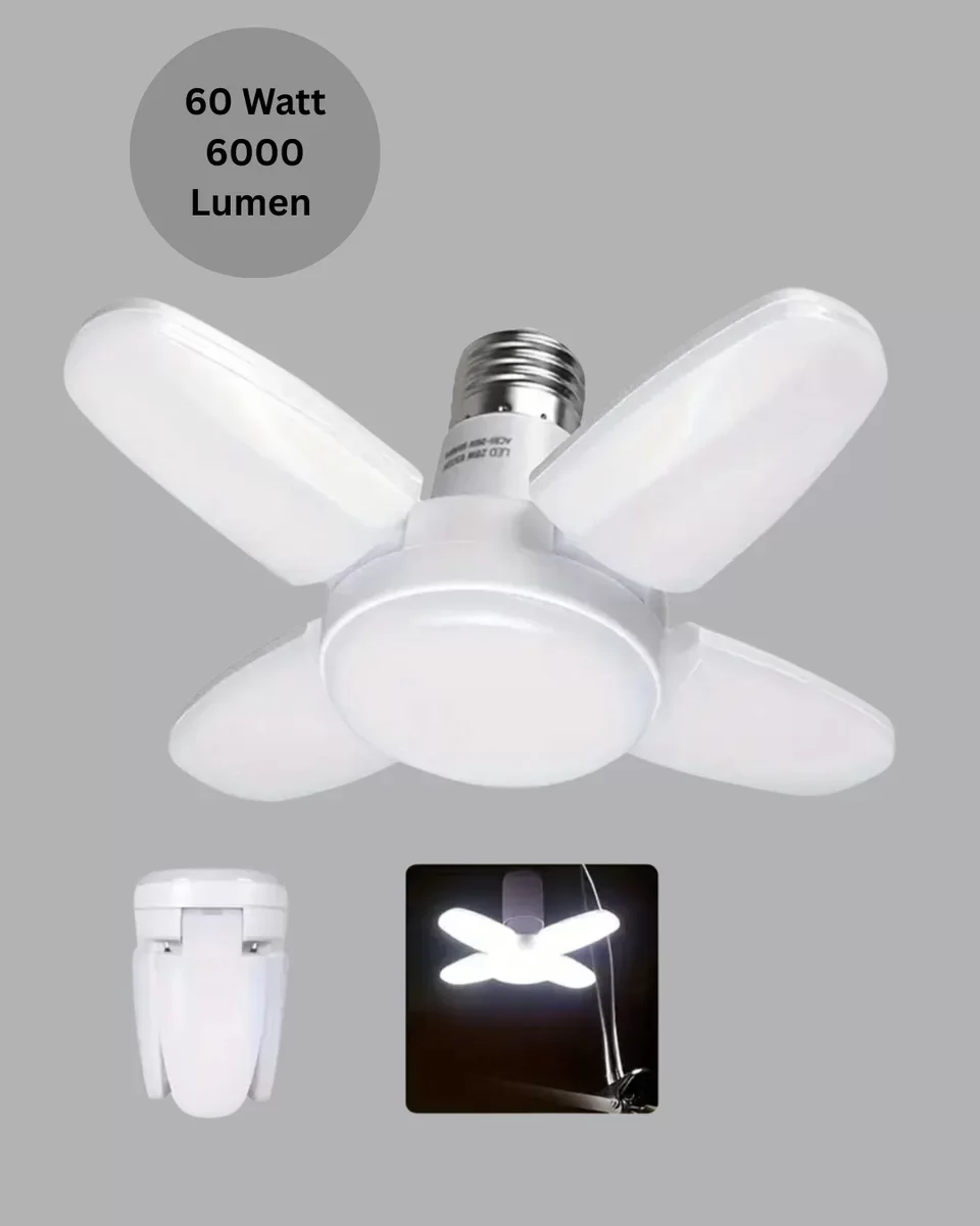 4 Kollu LED Ampül 60 Watt Beyaz Işık - Enerji Tasarruflu ve Geniş Alan Aydınlatması Fiyatı, Yorumları ve Özellikleri