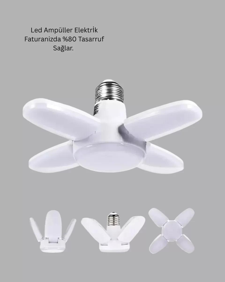 4 Kollu LED Ampül 60 Watt Beyaz Işık - Enerji Tasarruflu ve Geniş Alan Aydınlatması Fiyatı, Yorumları ve Özellikleri