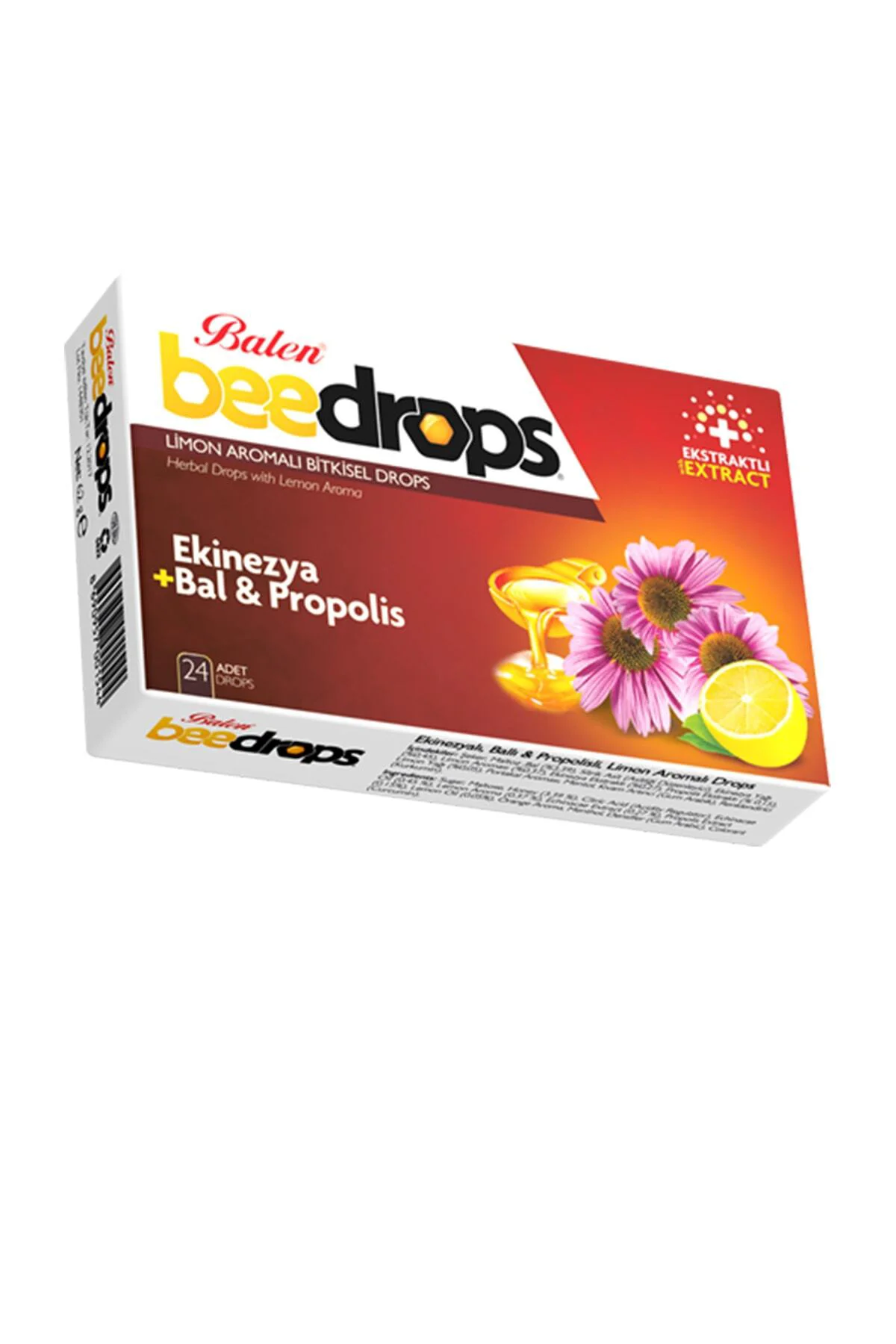 4 Kutu Okaliptüs Meyan Kökü Ekinezya Zencefil Beedrops Pastil Bee Drops 4 Çeşit Boğaz Pastili