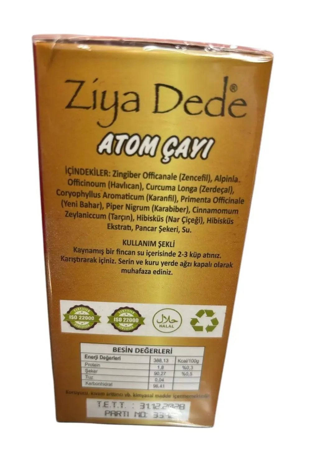 Adaeticaret 4 Kutu Ziya Dede Atom Çayı 150 Gr. X 4 Kış Çayı