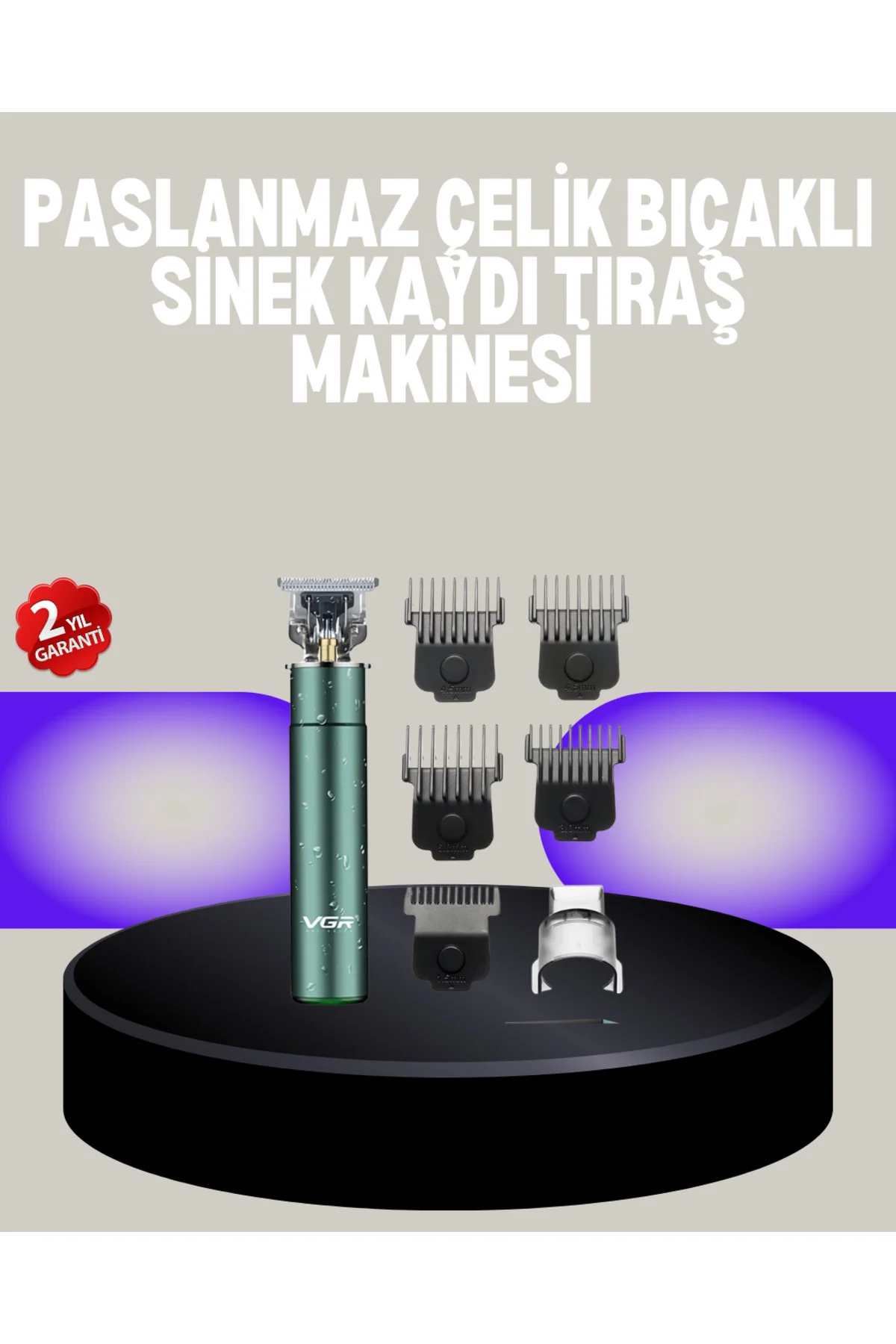 4 Limit Taraklı IPX5 Su Geçirmez Saç Kesme Makinesi