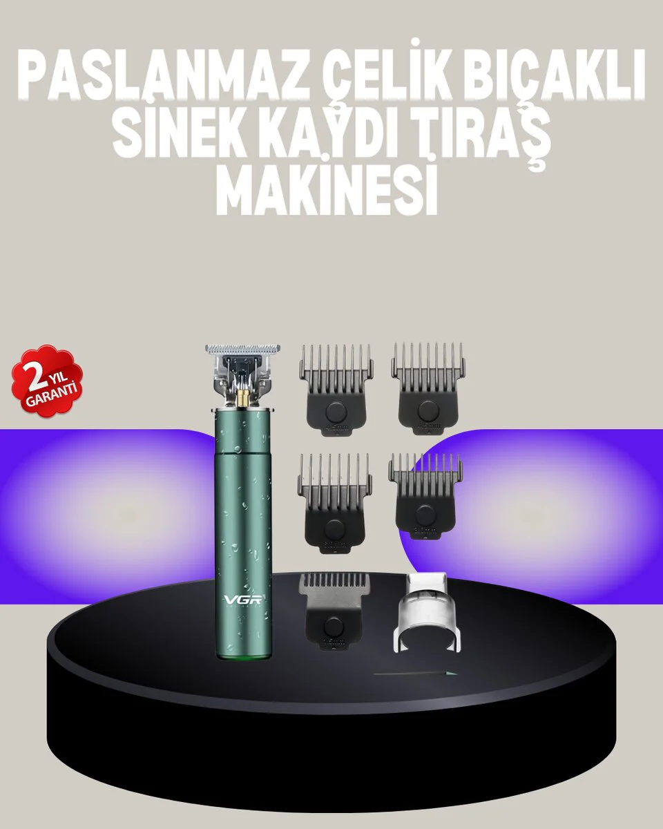4 Limit Taraklı IPX5 Su Geçirmez Saç Kesme Makinesi - 10W Motorlu Profesyonel Saç Kesici