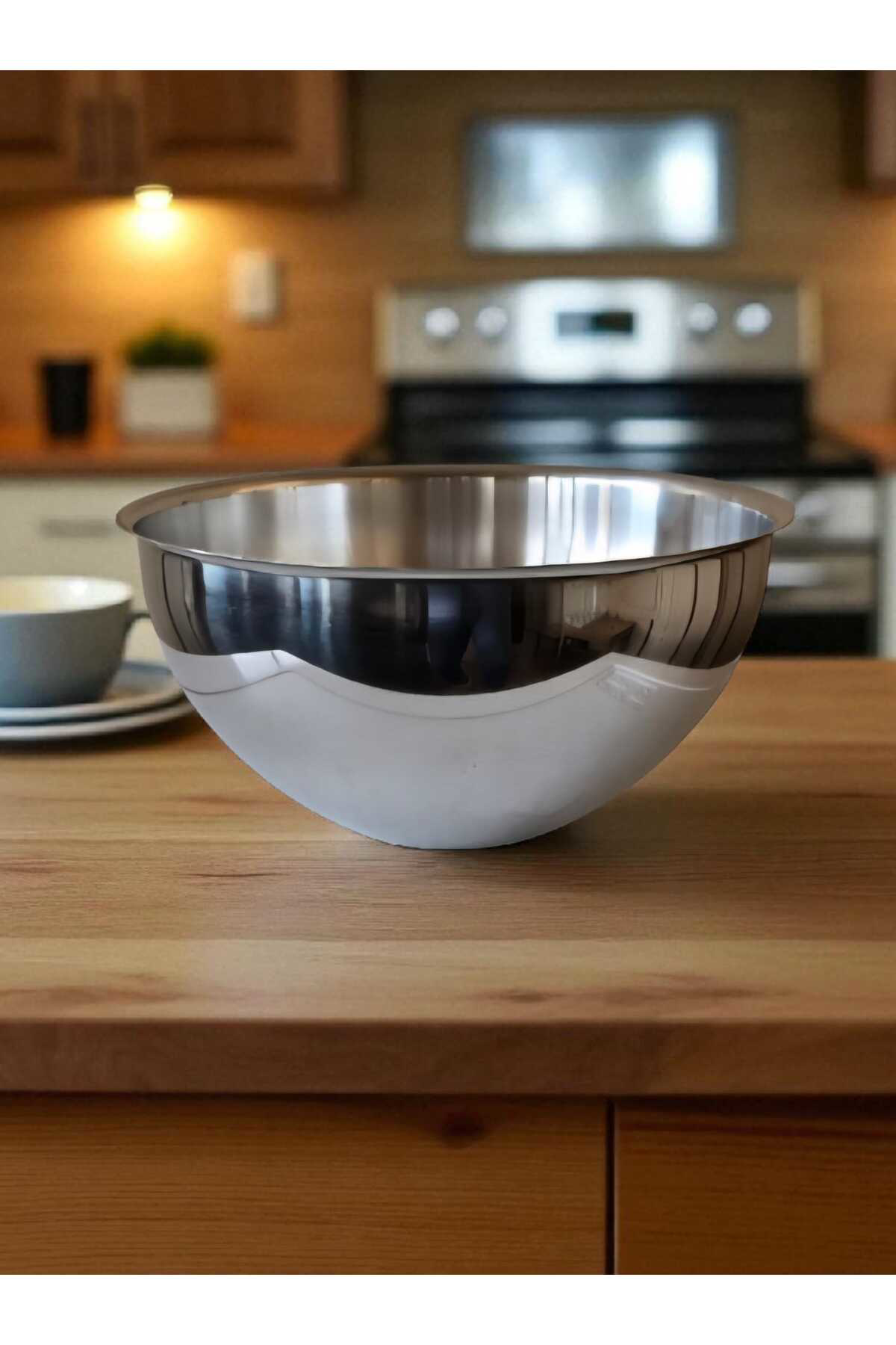 Kaveh 4 Litre Paslanmaz Çelik Derin Kase – 24 Cm 18/0 Kalite