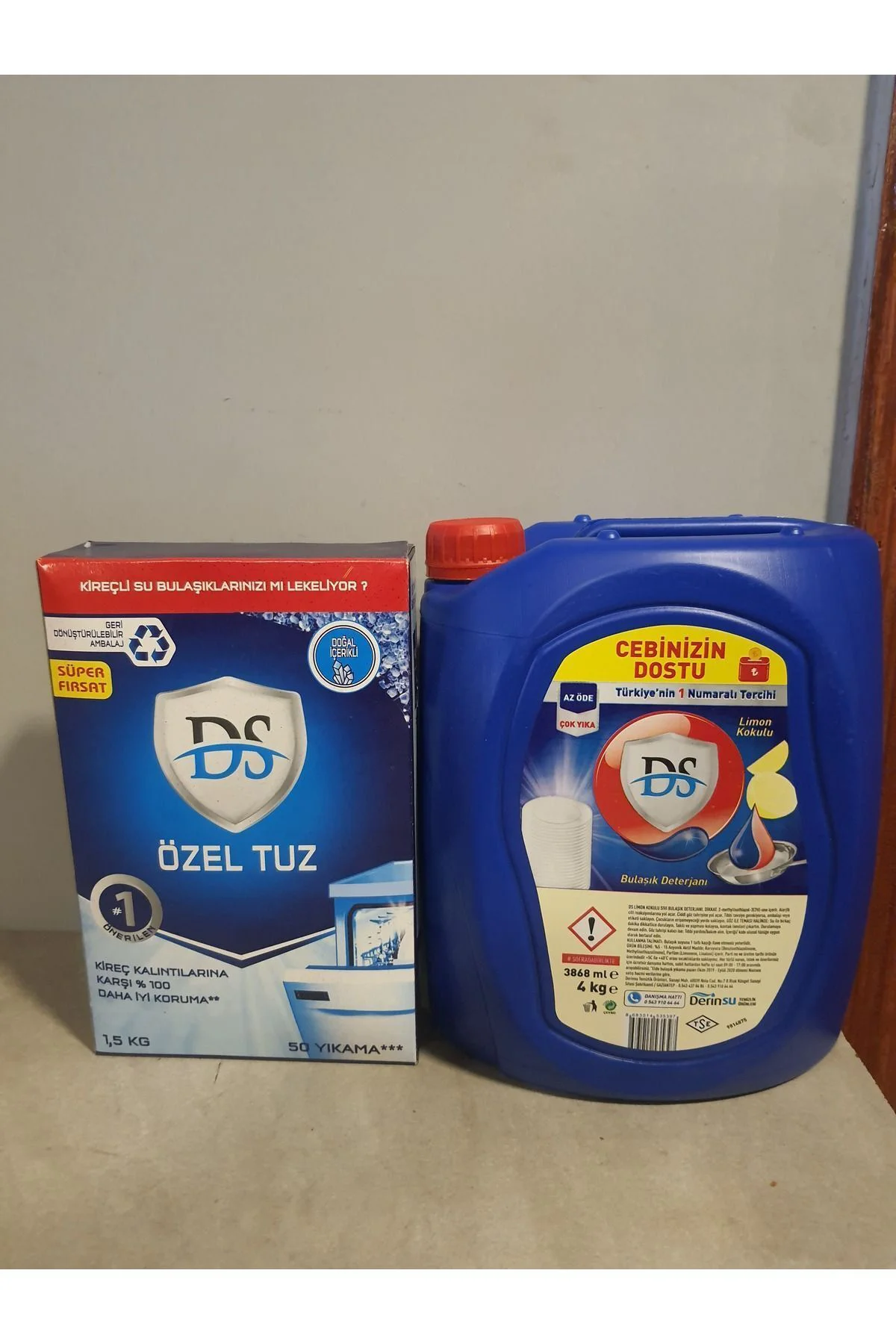 4 LT DS BULAŞIK DETERJANİ + 1.5 KĞ DS ÖZEL TUZ 4 LT DS BULAŞIK DETERJANİ + 1.5 KĞ DS ÖZEL TUZ