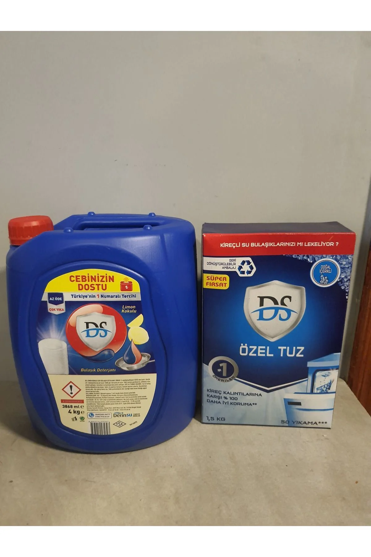 4 LT DS BULAŞIK DETERJANİ + 1.5 KĞ DS ÖZEL TUZ 4 LT DS BULAŞIK DETERJANİ + 1.5 KĞ DS ÖZEL TUZ