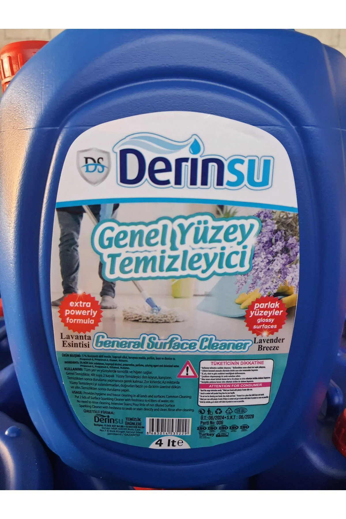 4 LT DS GENEL YÜZEY TEMİZLEYİCİ LAVANTA KOKULU 4 LT DS GENEL YÜZEY TEMİZLEYİCİ LAVANTA KOKULU