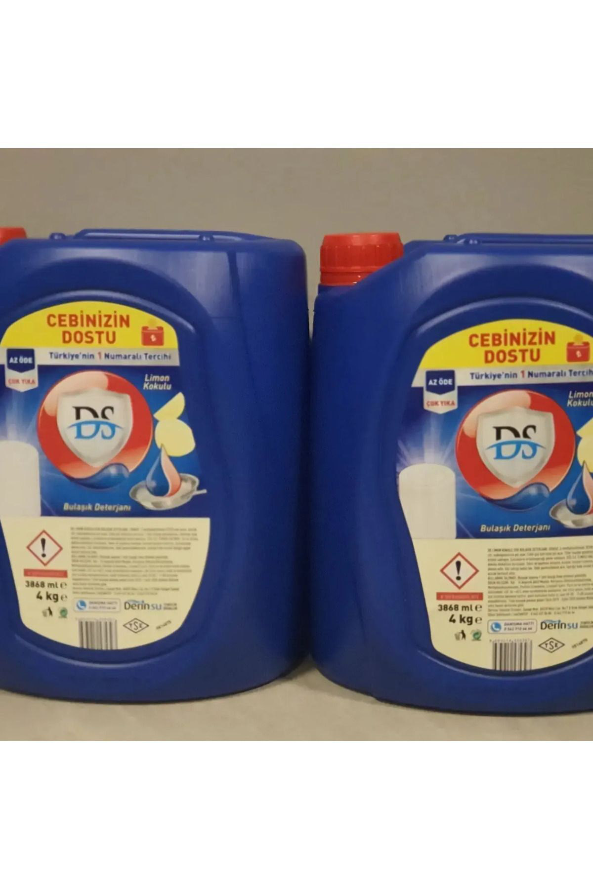 4 LT ELDE BULAŞIK DETERJANİ LİMON KOKULU 4 lt x 2 ADET ( 8 KĞ )