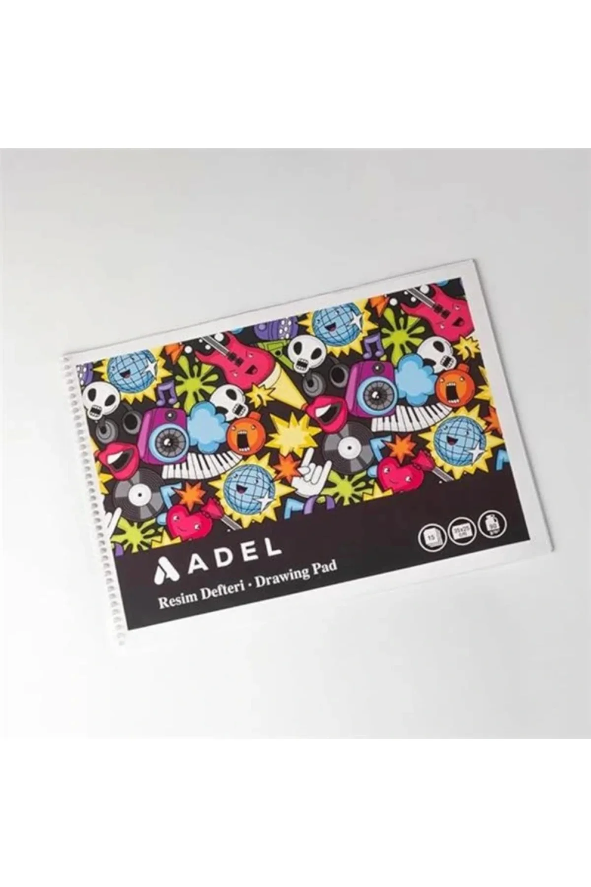 4 ?lü Boyama Seti + Resim Defteri 25x35, 12 Renk, Keçeli Kalem, Kuru,Pastel ve Sulu Boya, Fırça