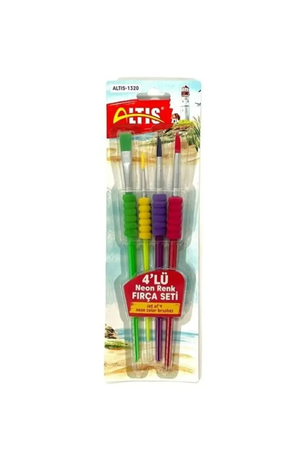 4' Lü Fırça Seti Neon Renkler