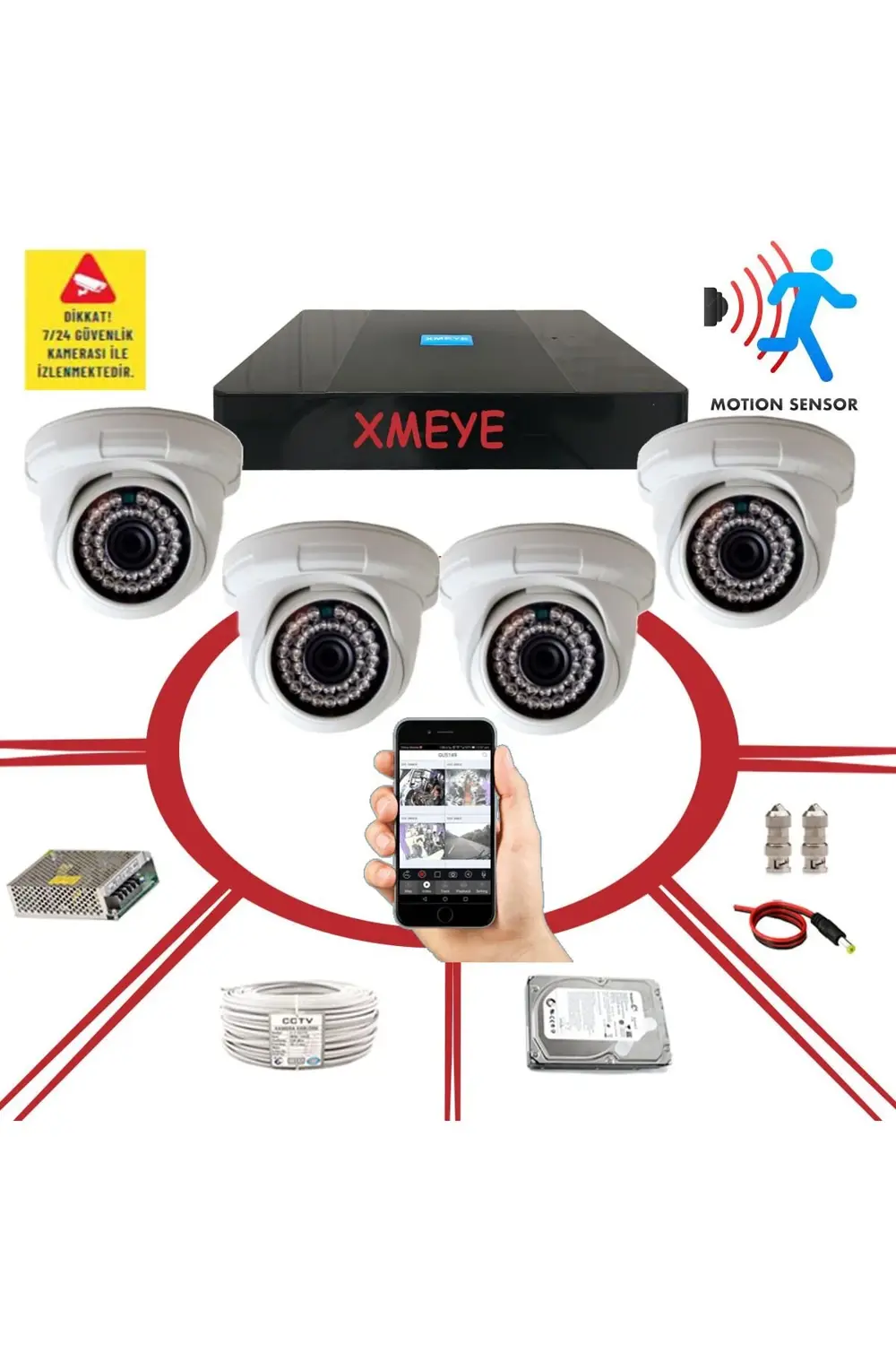 4' Lü Hareket Algılayan 5 Mp Sony Lens 1080p 36 Ir Led Iç Mekan G